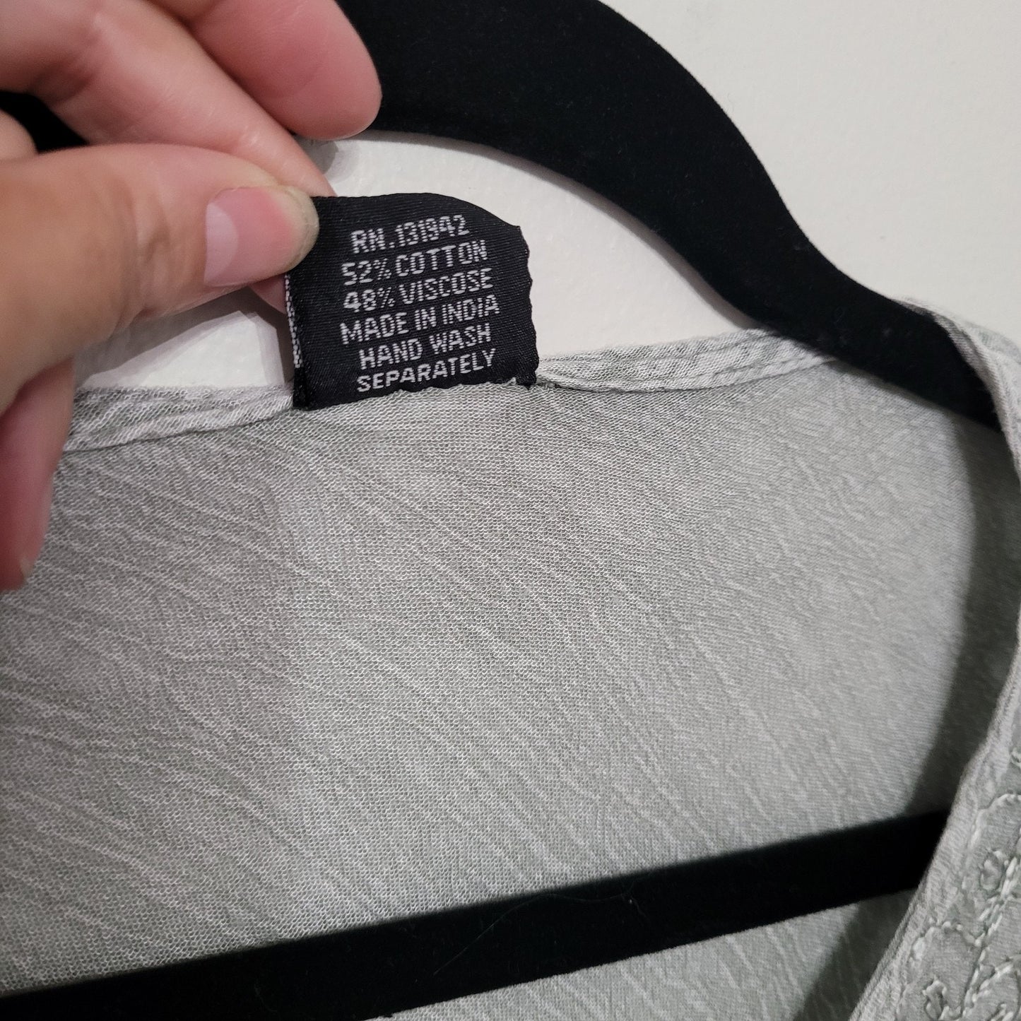 Fashion Force Women’s Gray Handkerchief Hem Dress Free Size Short Sleeve GUC