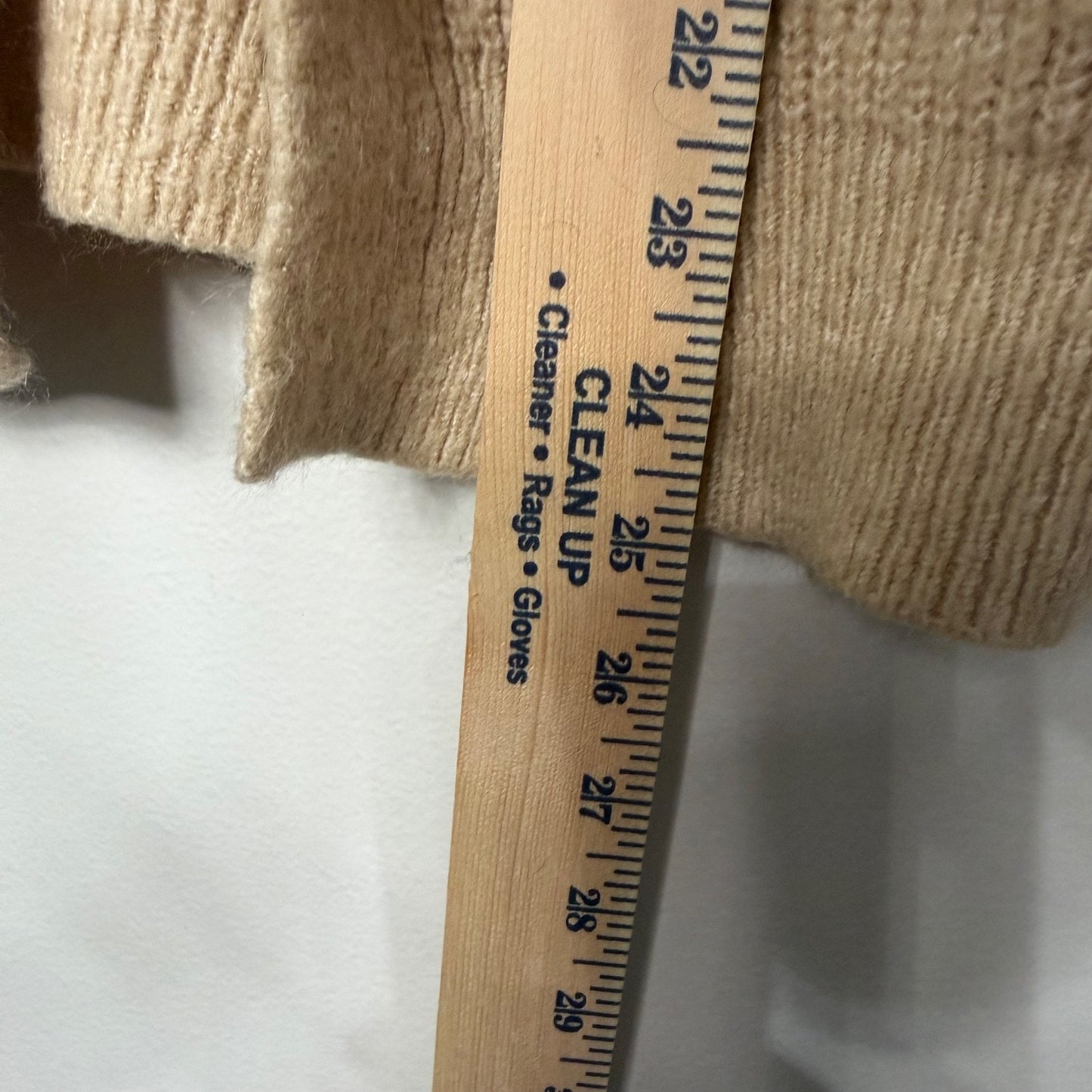 No Boundaries Juniors M Tan Knit Open Front Cardigan Sherpa Lined Hood Cozy