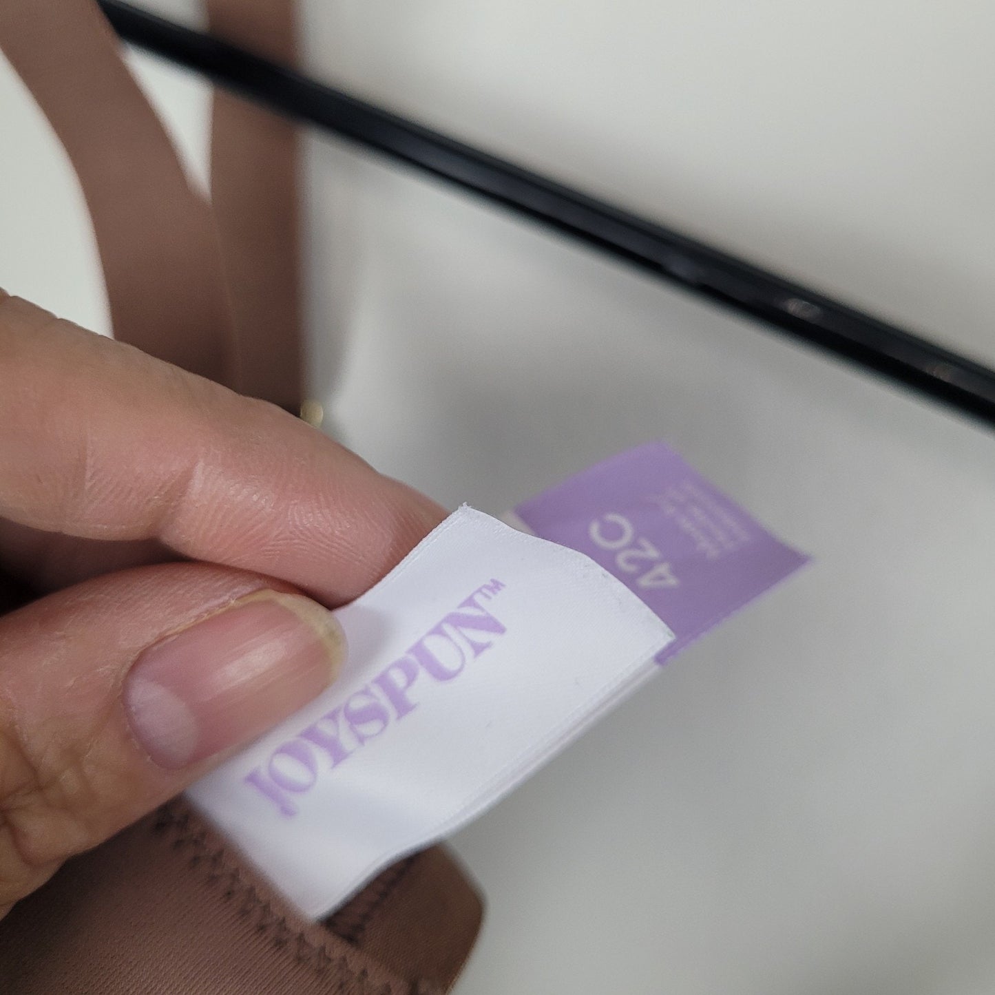 Joyspun Womens 42C Chocolate Brown Mesh Sheer Unlined Underwire Bra Sexy