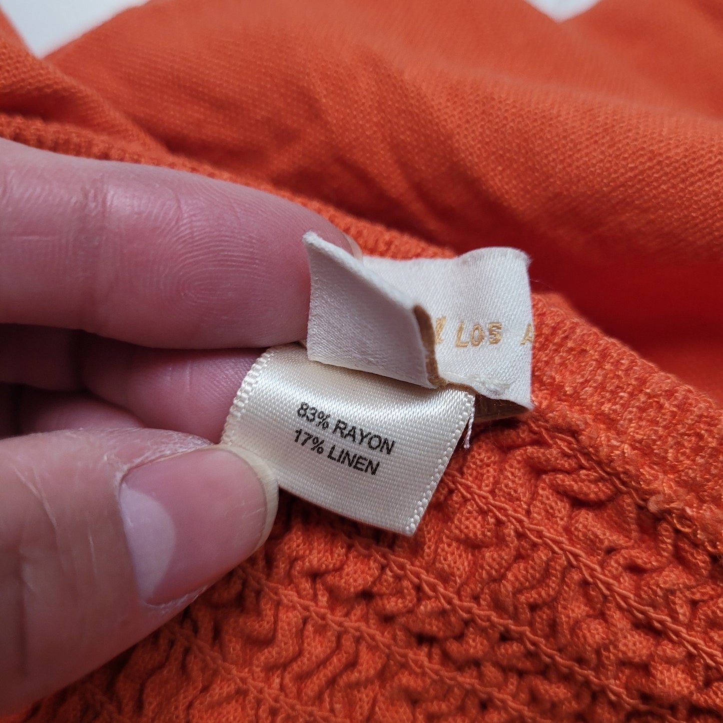 Monteau Los Angeles Womens S Strapless Belted Wide Leg Jumpsuit Orange Pockets