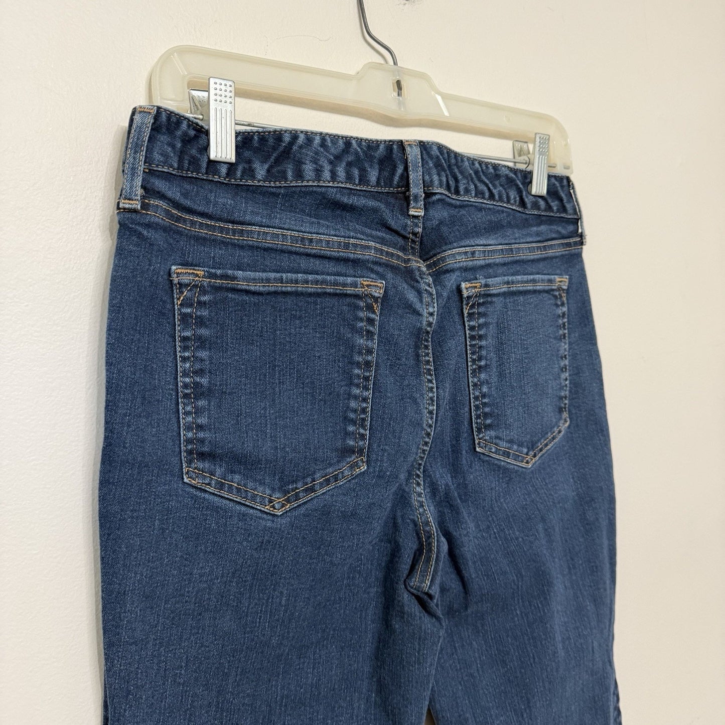 Eddie Bauer Jeans Womens 8 Blue Slightly Curvy High Rise Slim Straight Denim