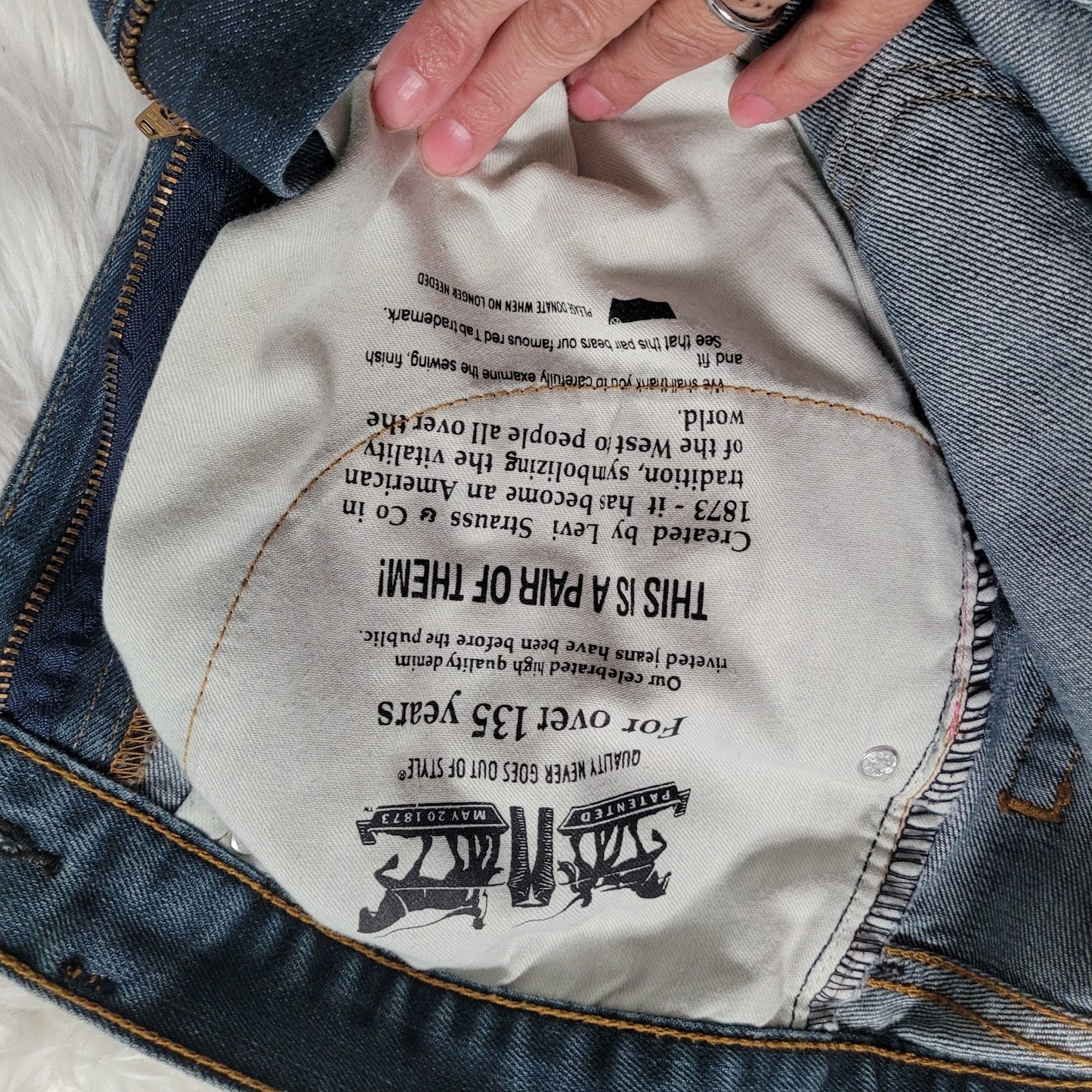 Levis 559 Red Tab Relaxed Fit Straight Cut 5 Pocket Denim Jeans Men Size 34x30