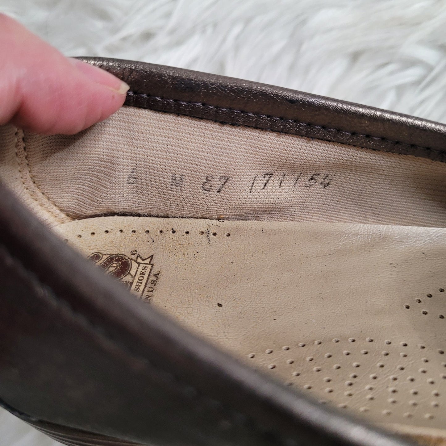 SAS Women’s Size 6 Wink Slip On Penny Loafer Pewter Leather Moccasin Shoes