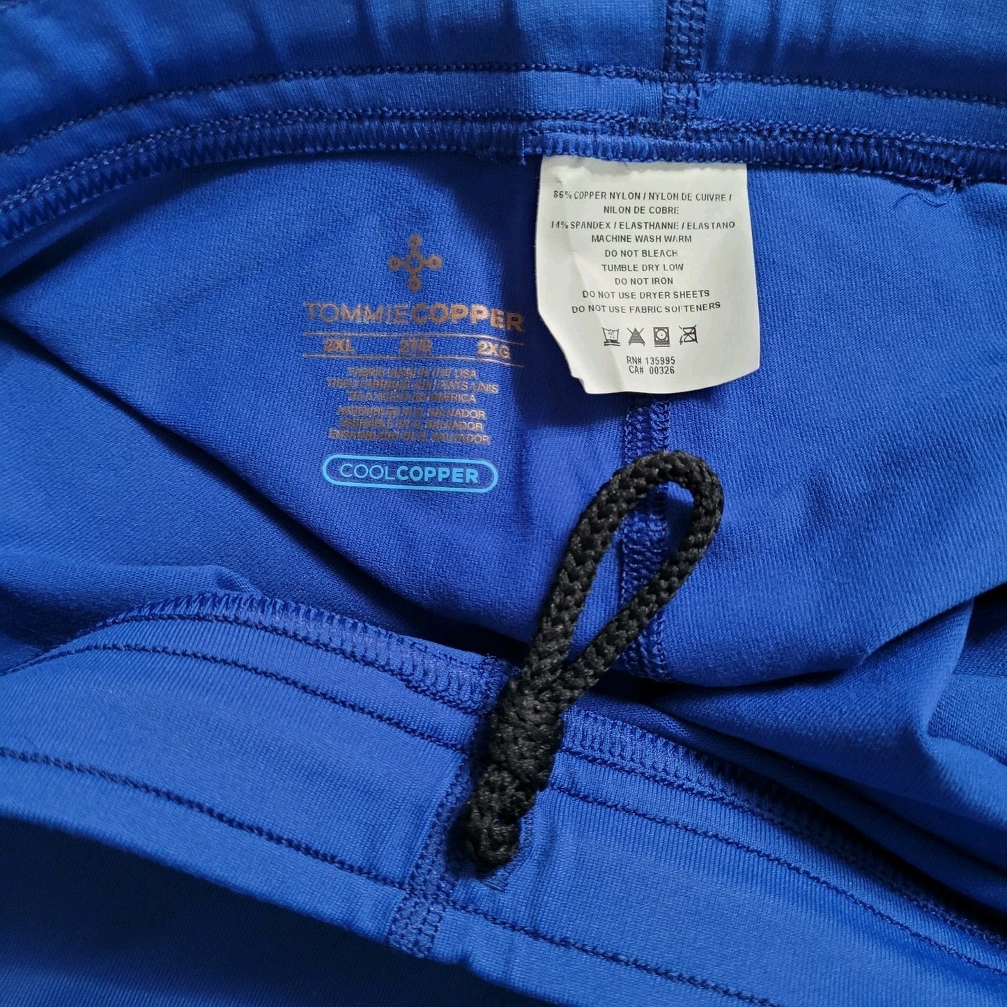 Tommie Copper Women’s XXL Blue Velocity Performance Running Tights Cool Copper