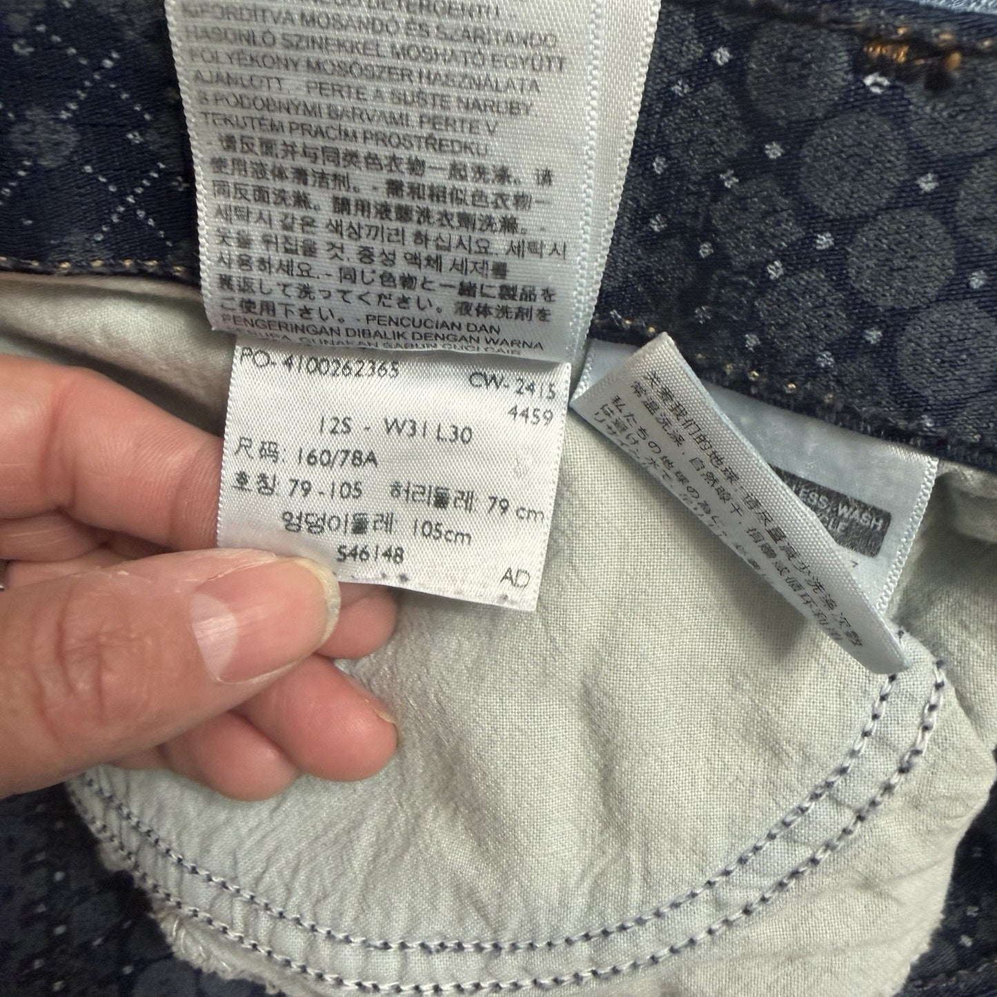 Levi’s Womens Size 12 525 Perfect Waist Straight Leg Jeans Blue Denim 31x30