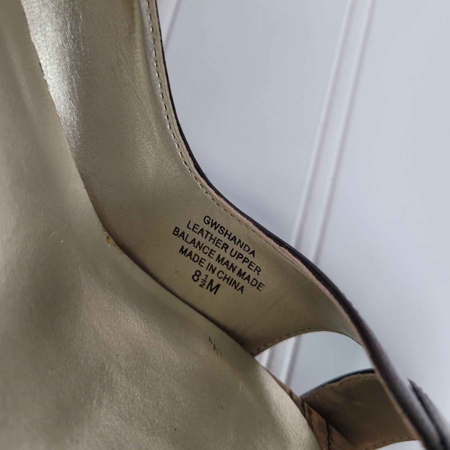 Guess by Marciano Womens 8.5M Slingback Heels Chocolate Brown Patent Leather