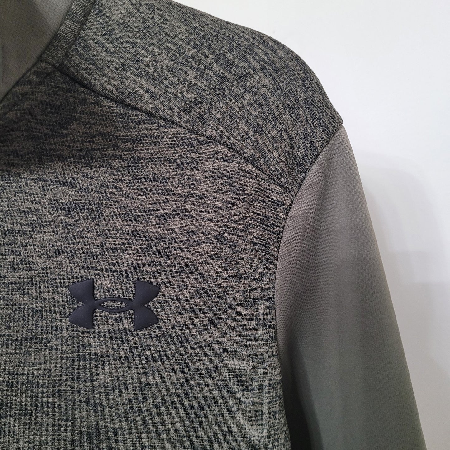 Under Armour Men’s Small Olive Green 1/4 Zip Pullover Long Sleeve UA Logo EUC