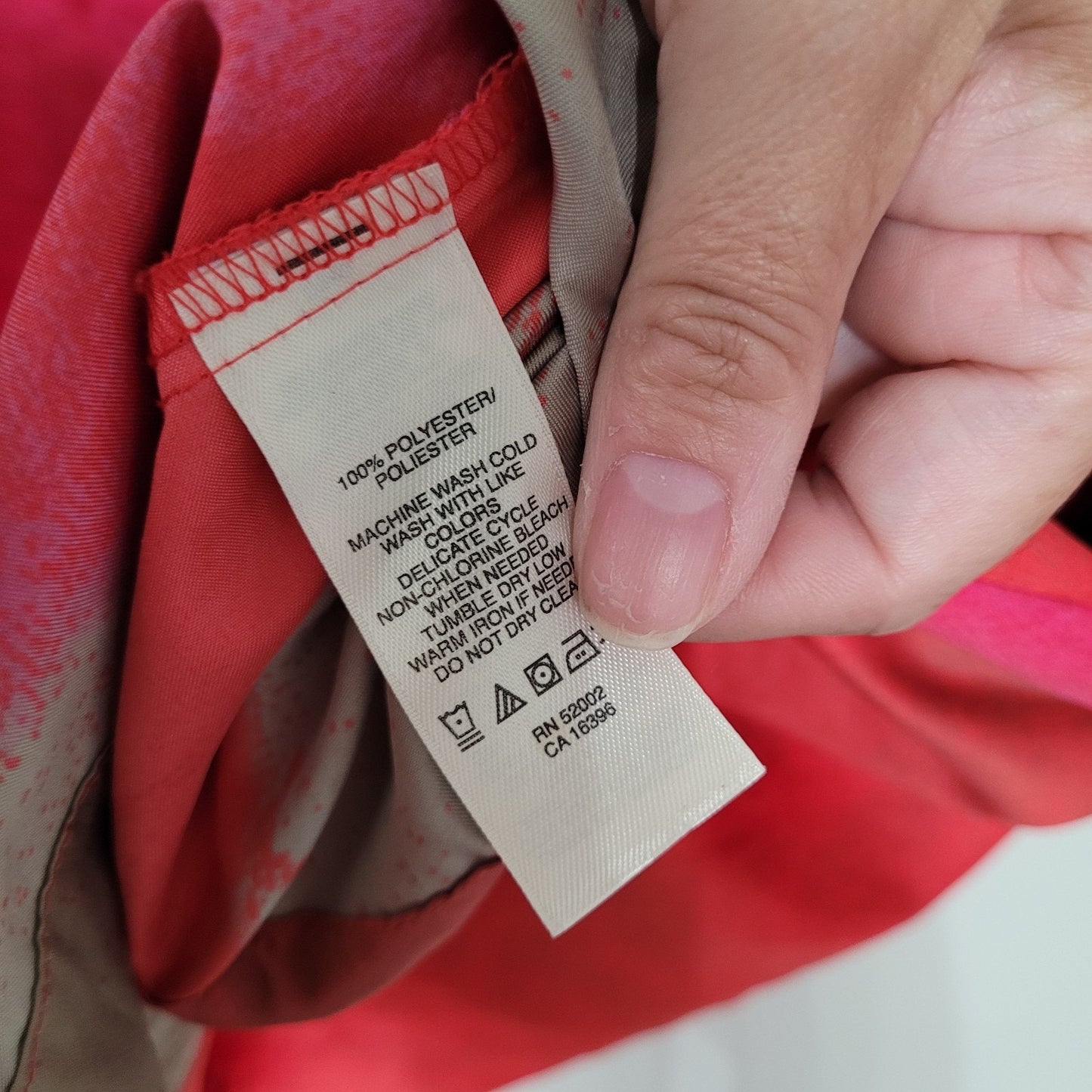 DKNY Jeans Pink Artful Short Sleeve Shirt XL Zip Back Colorblock Top