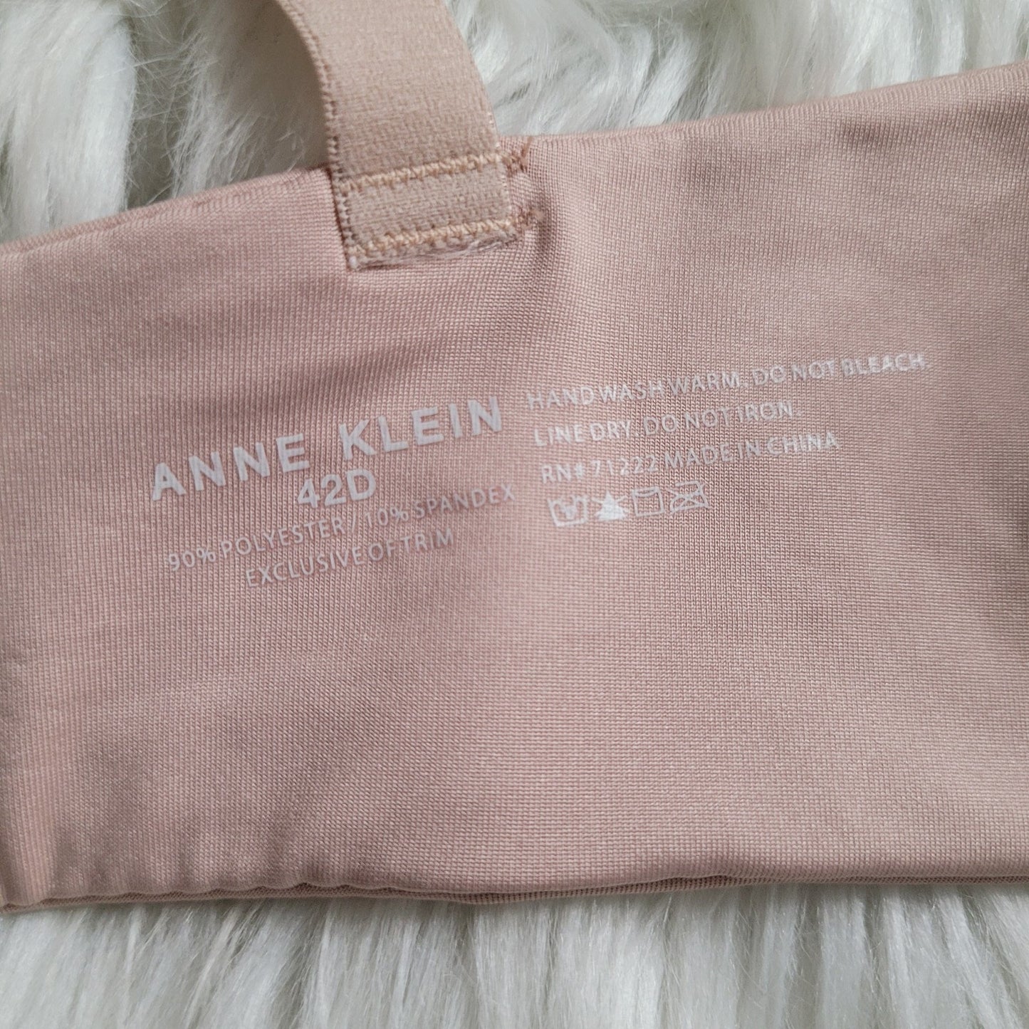 Anne Klein Women’s 42D Nude T-Shirt Bra Full Coverage Adjustable Straps GUC