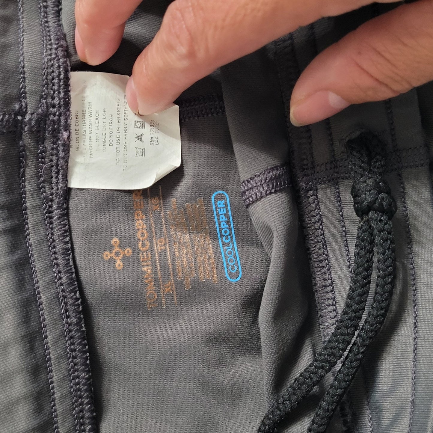 Tommie Copper Women’s XL Gray Velocity Performance Leggings Cool Copper