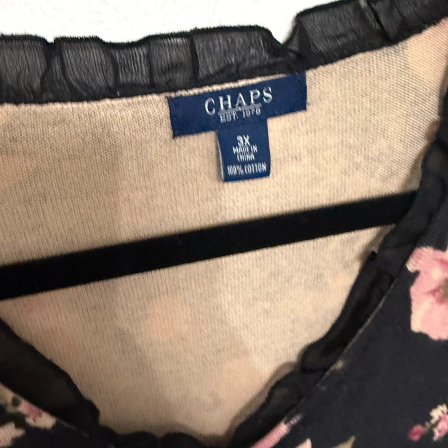 Black Floral Chaps 3x Pink Roses Professional Office Sweater