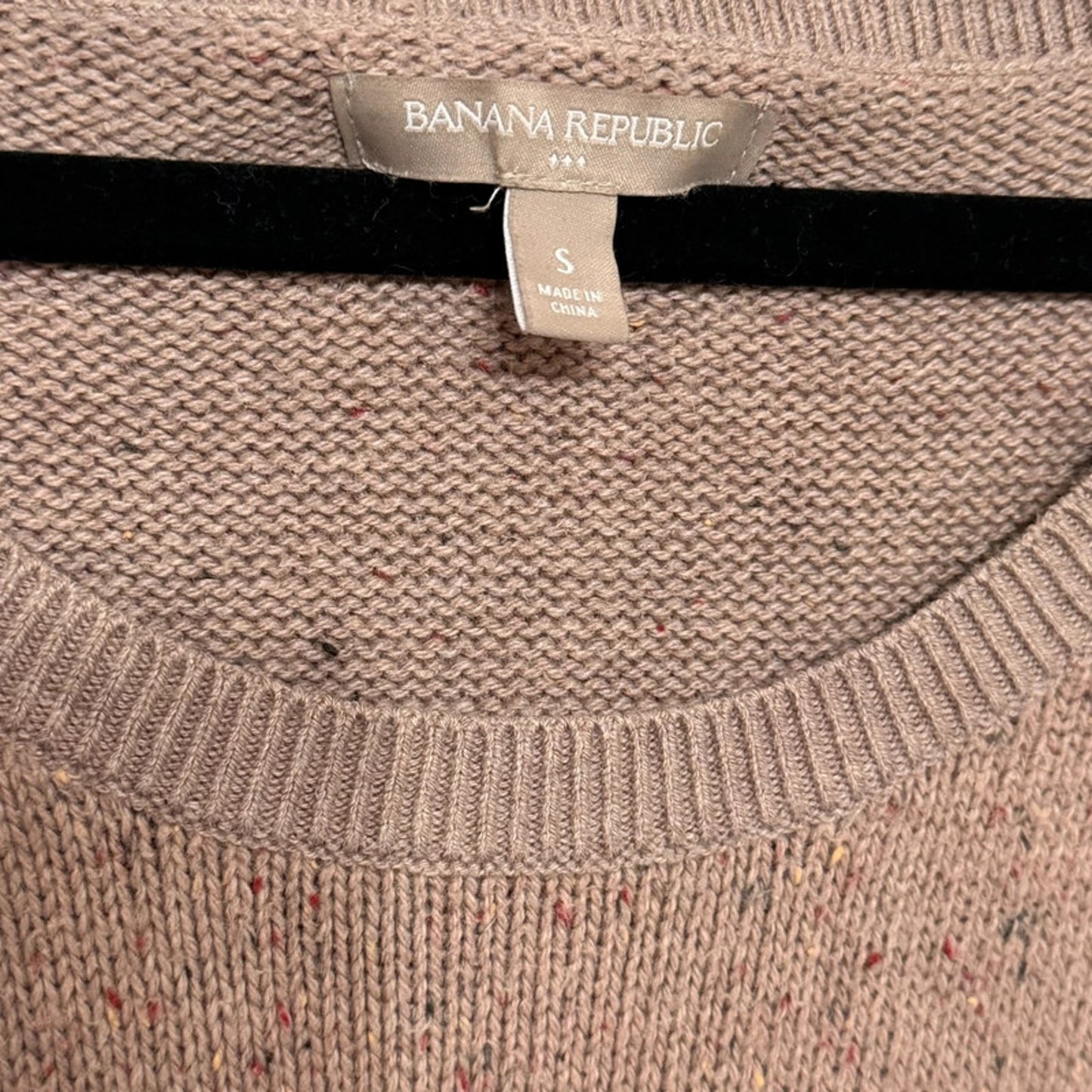 Banana Republic Women's Small Tan Speckled Knit Casual Sweater