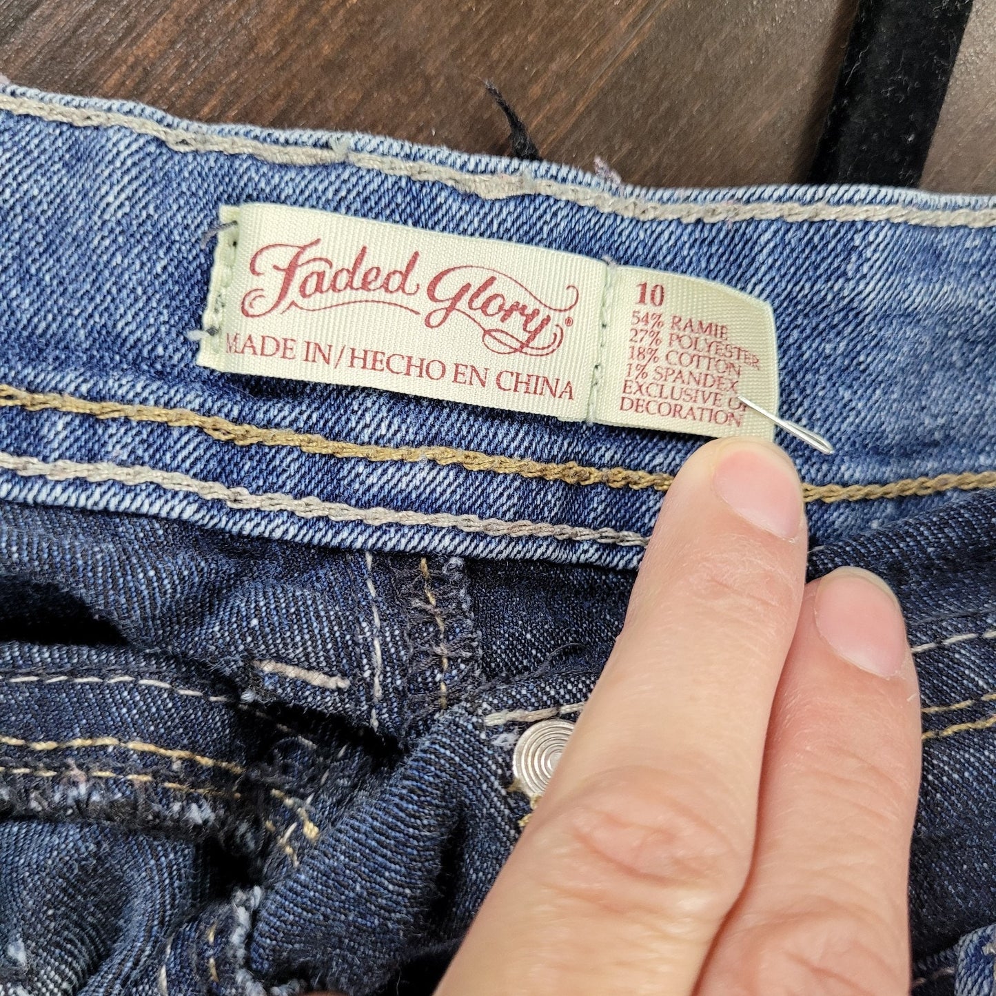 Faded Glory Womens 10 Y2K Bootcut Jeans Low Rise Medium Wash Denim Retro Vintage