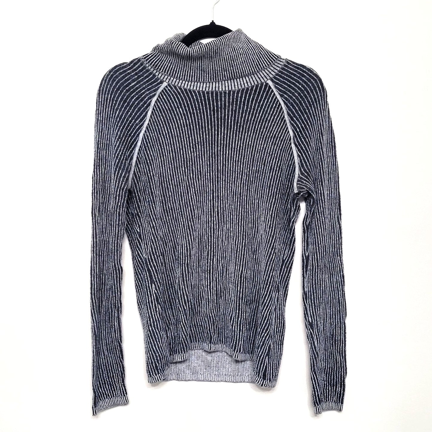 Abercrombie & Fitch Women’s M Gray Ribbed Turtleneck Sweater Open Back Knit Y2K