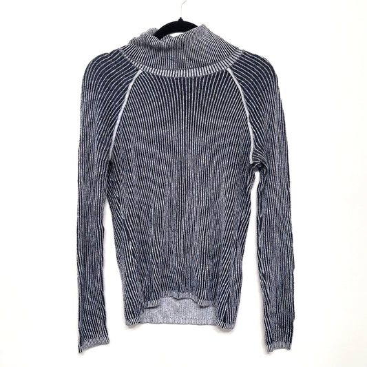 Abercrombie & Fitch Women’s M Gray Ribbed Turtleneck Sweater Open Back Knit Y2K