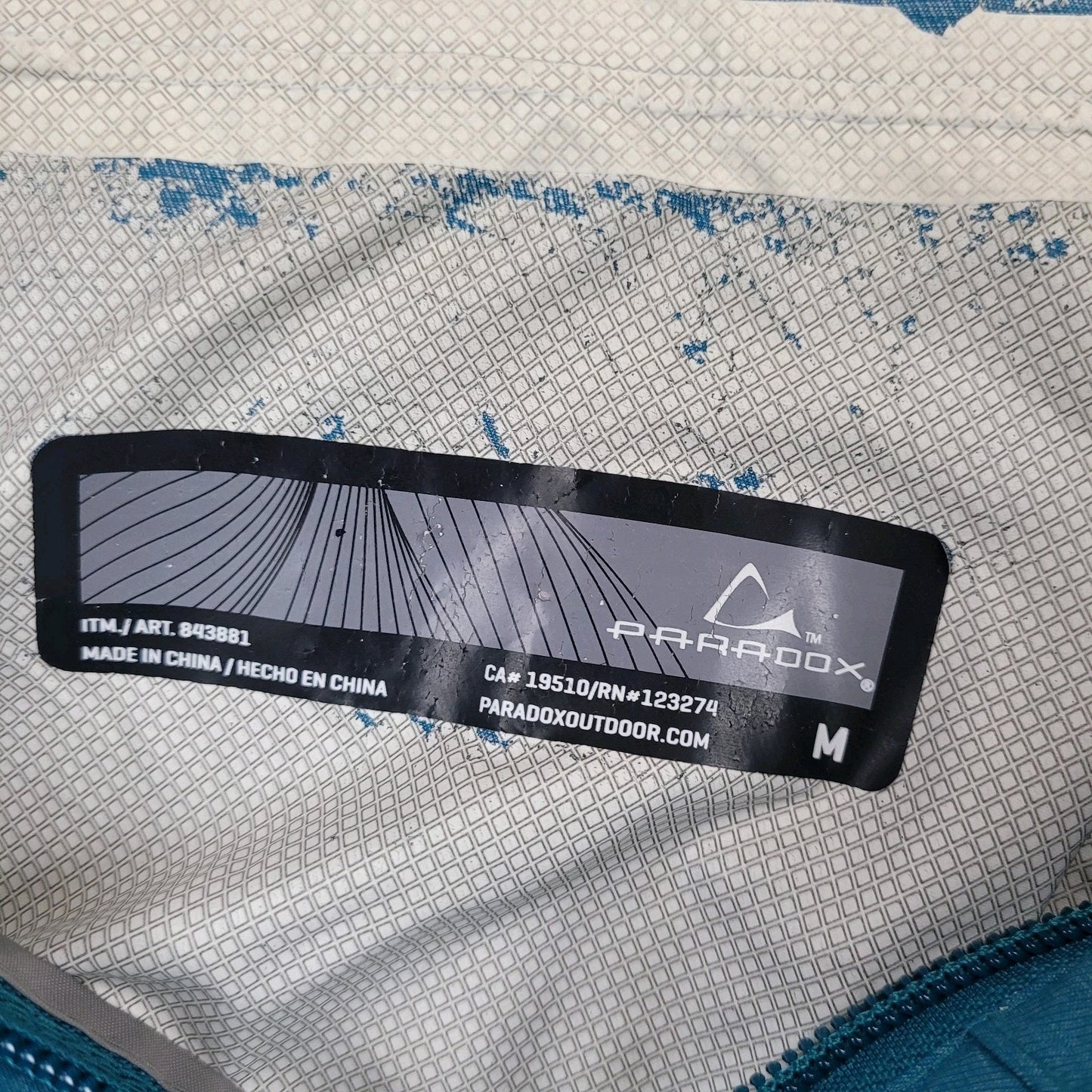 Paradox Rain Jacket Women M Blue Hooded Zip Pockets Lightweight Polyurethane