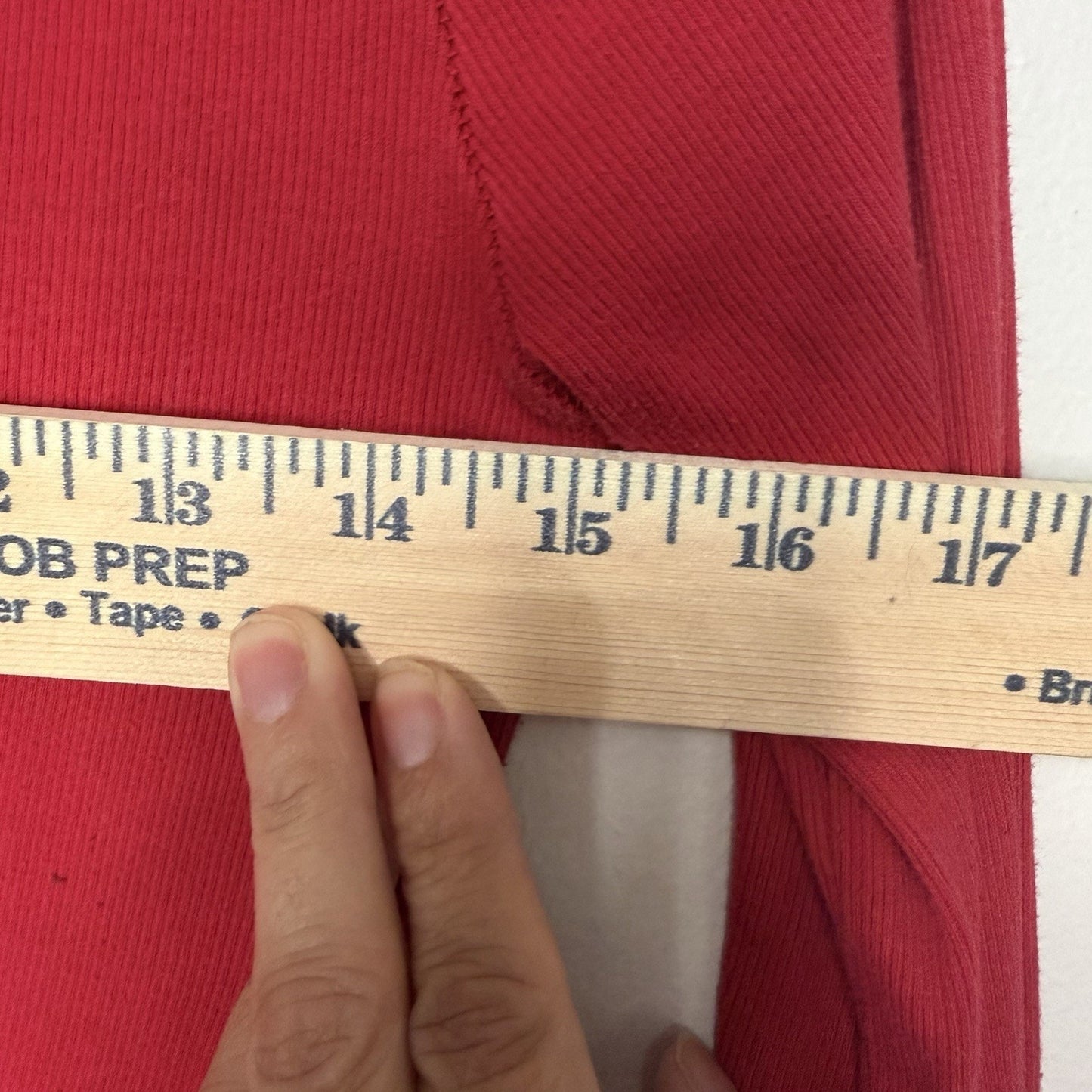 Aeropostale Y2K Retro Womens M Red Ribbed Long Sleeve V-Neck Logo Henley Top