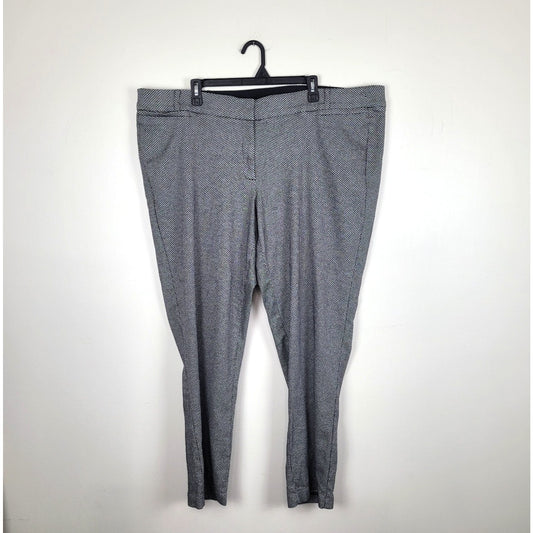 Lane Bryant Womens 26R The Allie Long Pants Gray Stretch Work Minimalist Capsule