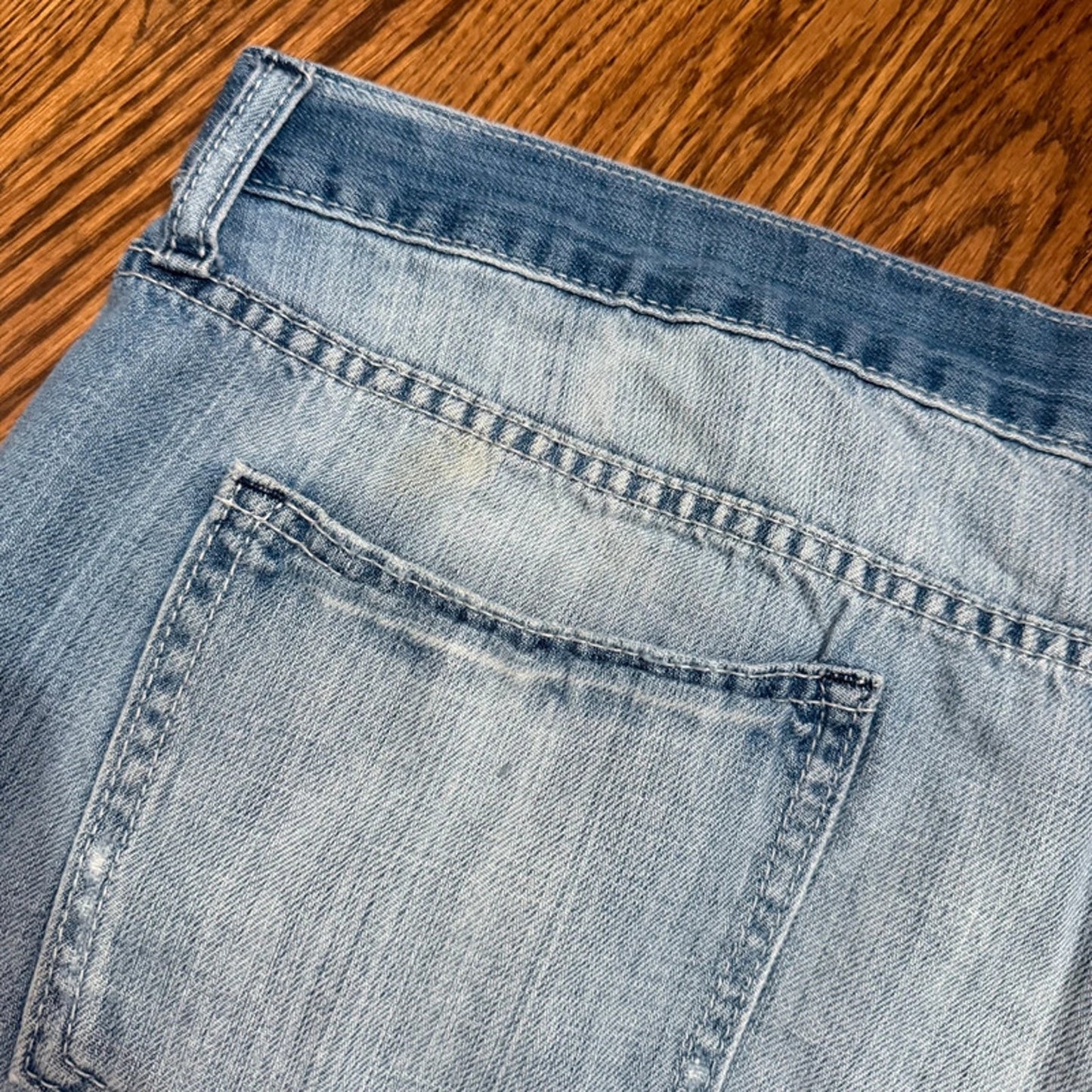 Old Navy Women’s 20 Denim Shorts Blue Ultra Low Waist Distressed Hem