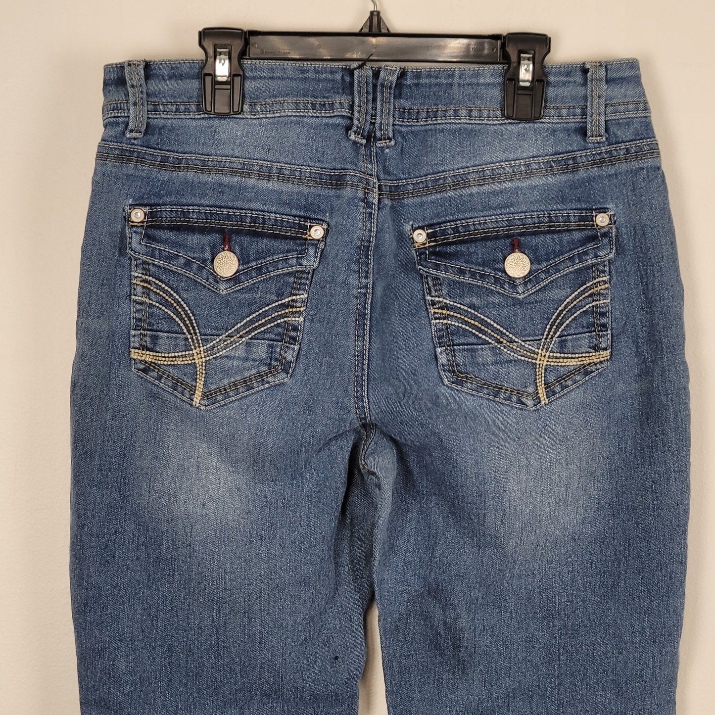 Faded Glory Womens 10 Y2K Bootcut Jeans Low Rise Medium Wash Denim Retro Vintage