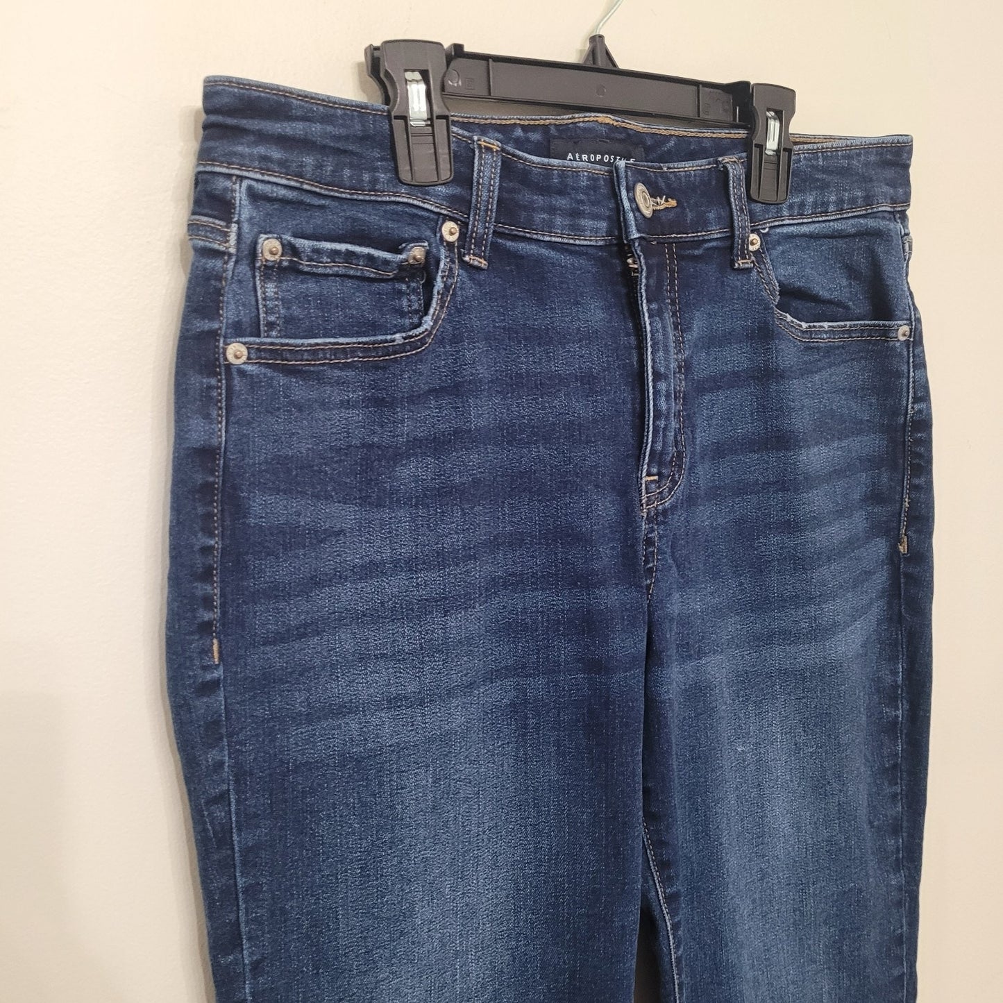 Aeropostale Women’s 10 Short Jeans Mid Rise Curvy Dark Wash Bootcut