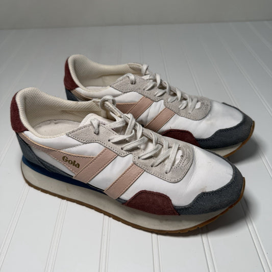 Gola Indiana CLB526 Womens Size 7.5 White Pink Blue Lace Up Sneakers