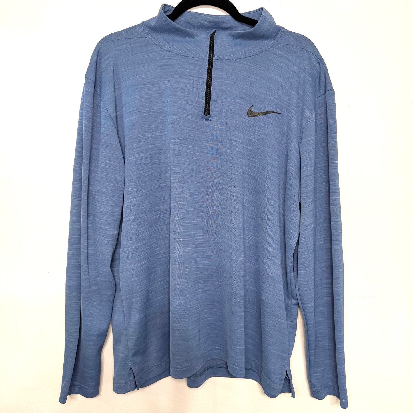 Nike Mens XL Dri-Fit 1/4 Zip Pullover Blue Athletic Top