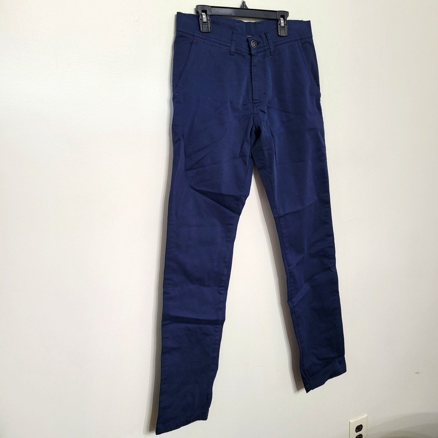 PuroEgo Men’s Navy Chino Pants Cotton EUR 40 / US 28x32 Slim Fit