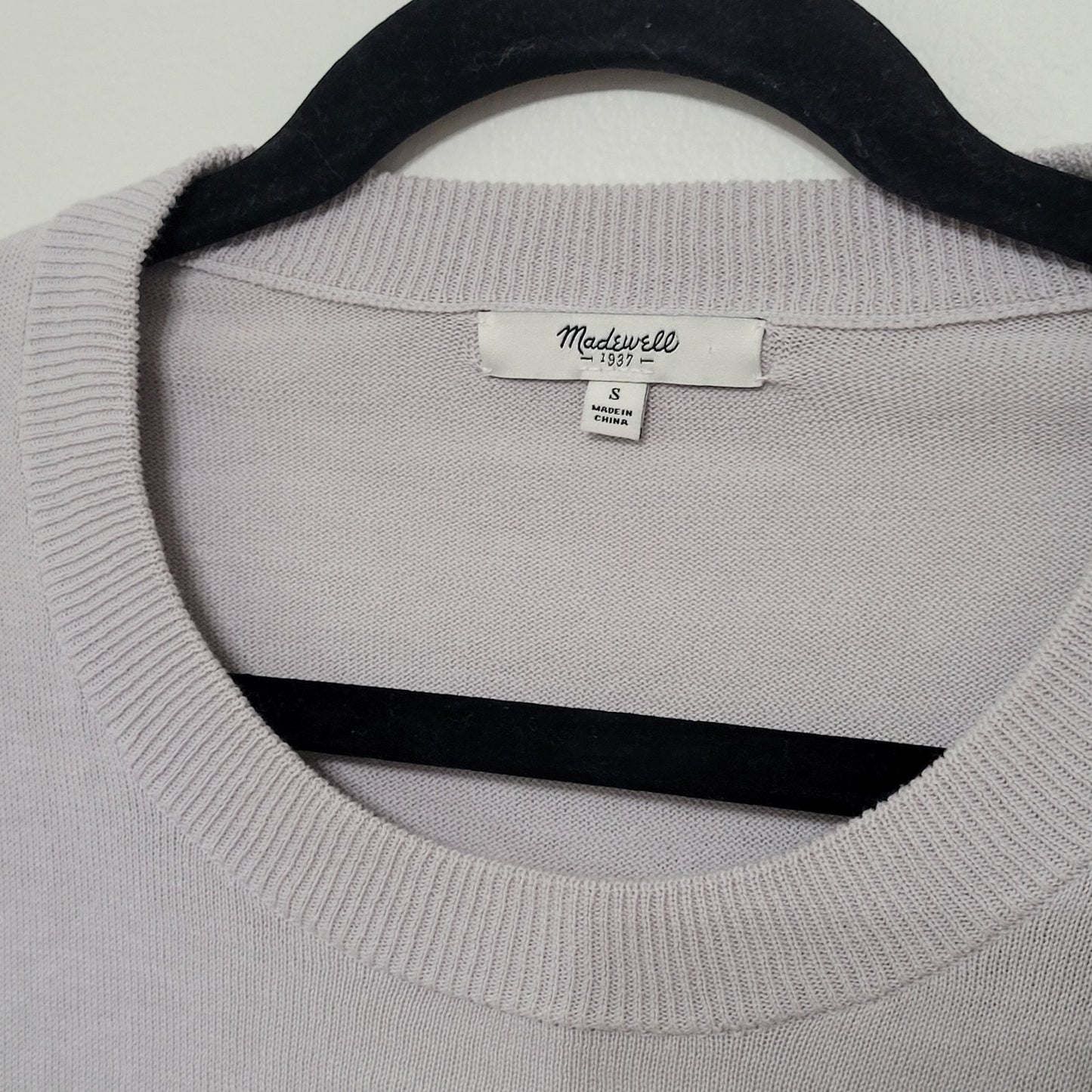 Madewell Cardigan Sweater Large Gray Knit Mixed Media Grandpa Boho