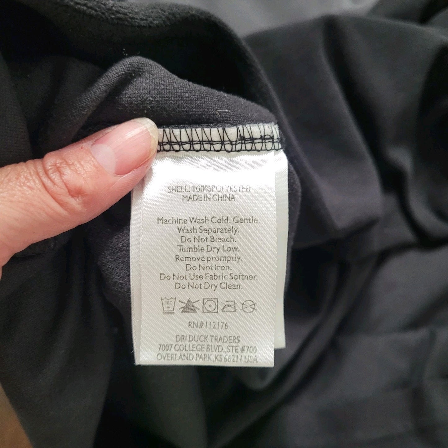 Dri Duck 1/4 Zip Pullover Mens Large Outdoor Fleece Mock Neck Black Long Sleeve