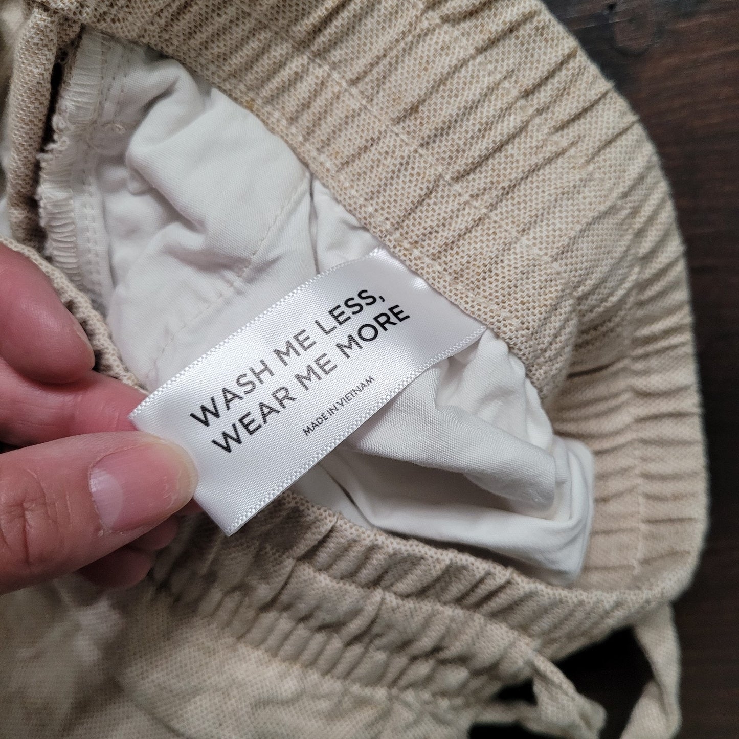 PacSun Linen Blend Joggers Medium Beige Drawstring Casual Boho Pants