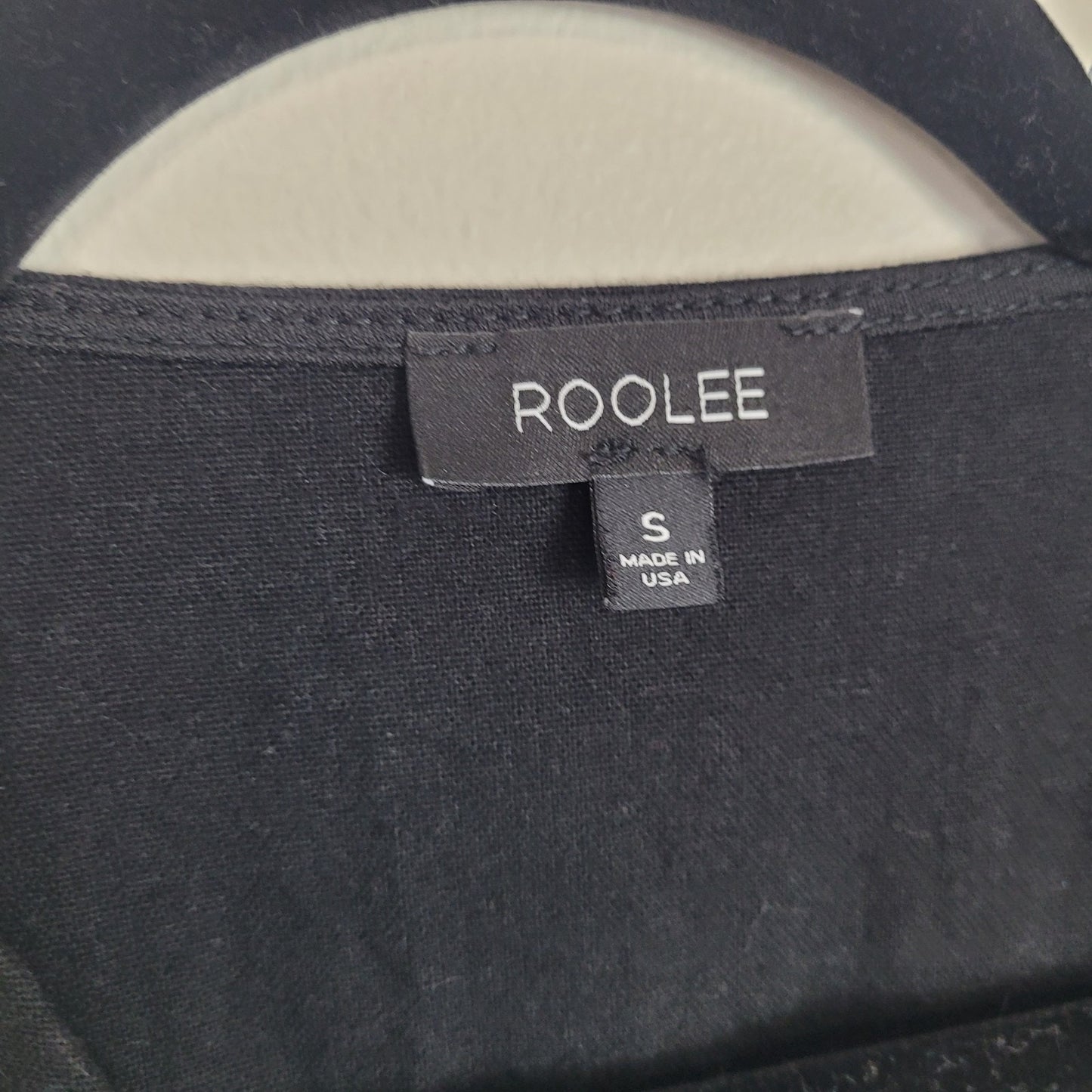 Roolee Women’s Small Black Linen Blend Midi Dress Nursing Friendly