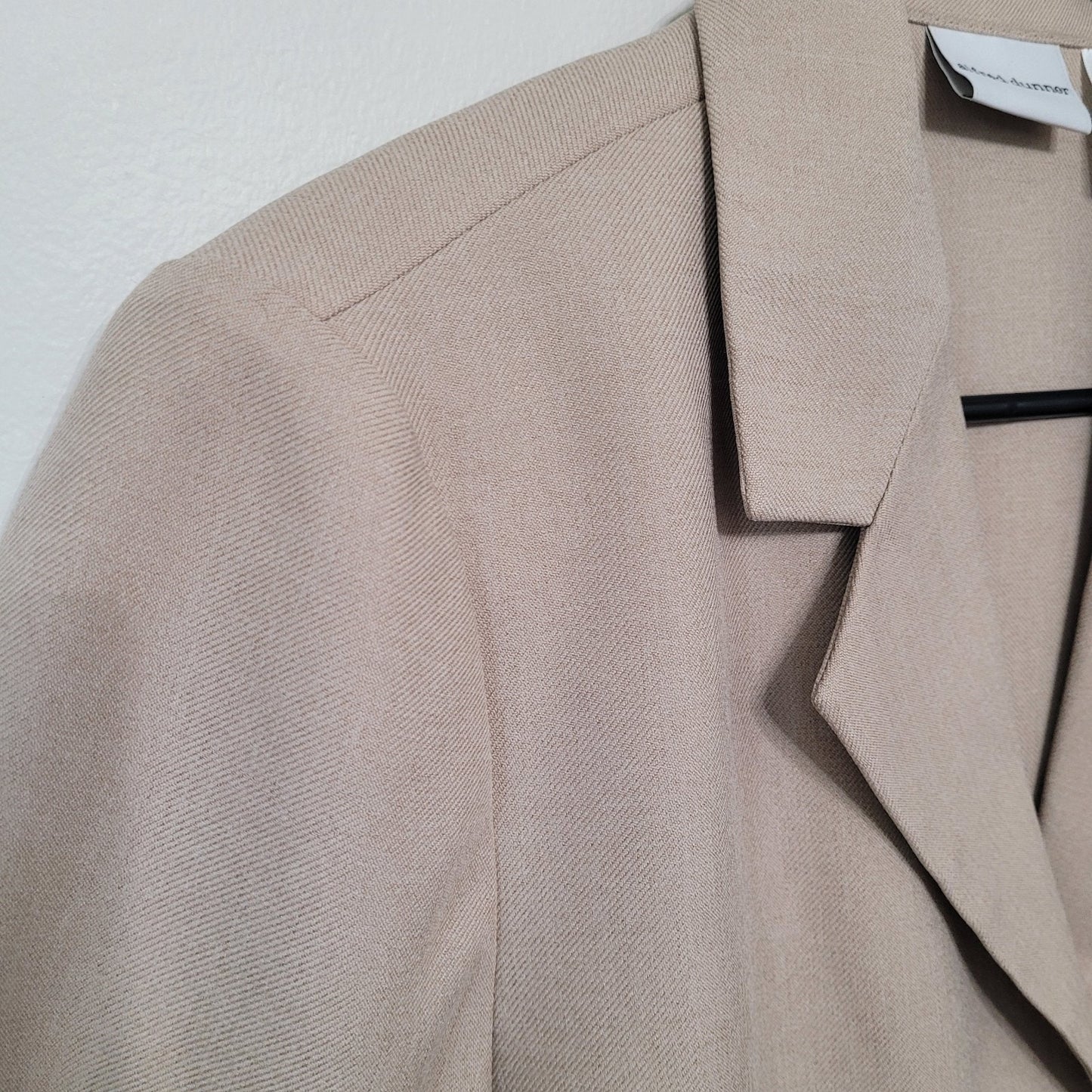 Alfred Dunner Women’s Blazer Size 12 Tan Classic 2-Button Jacket