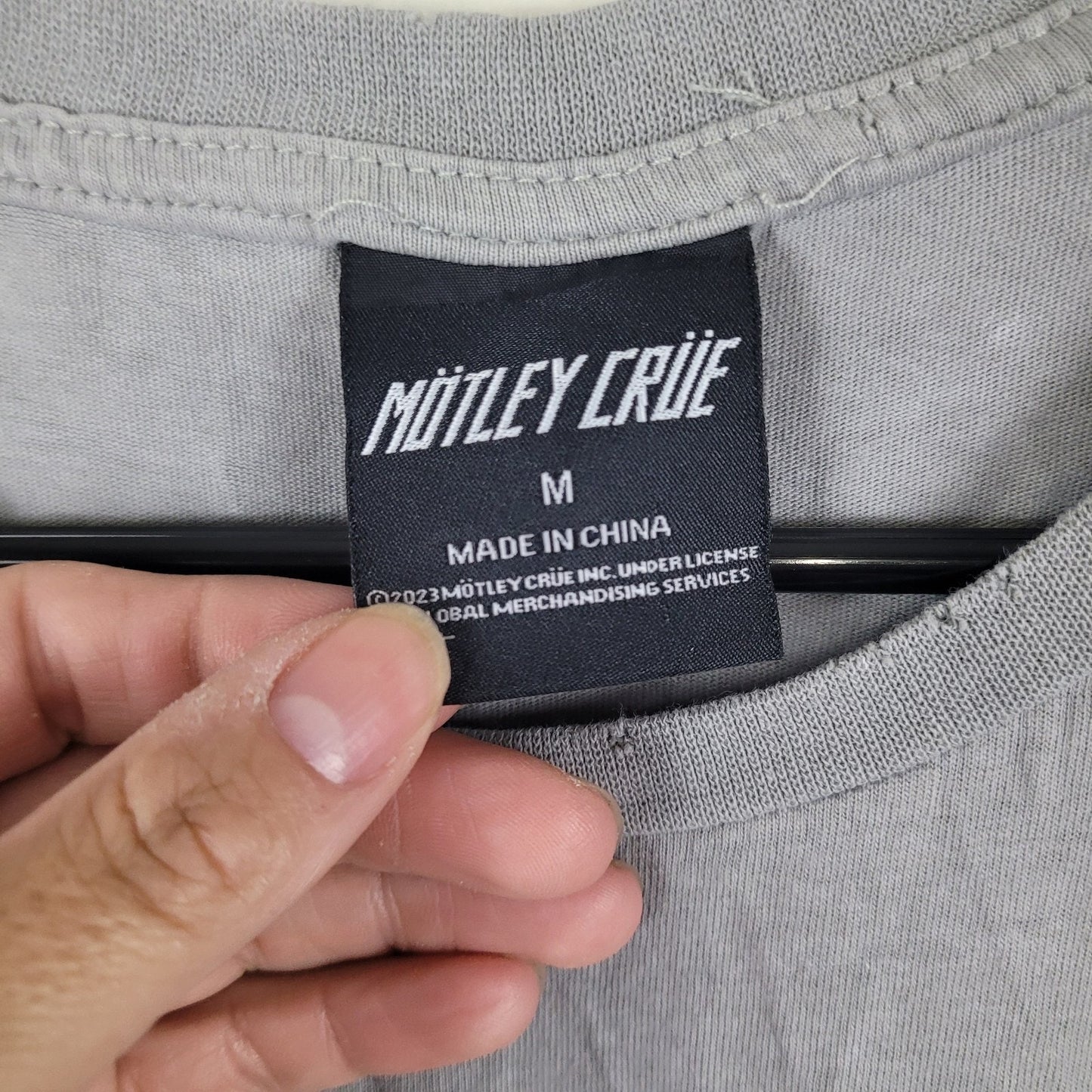 Motley Crue Mens M Gray Graphic Band Tee Girls Girls Girls 87 Distressed Y2K