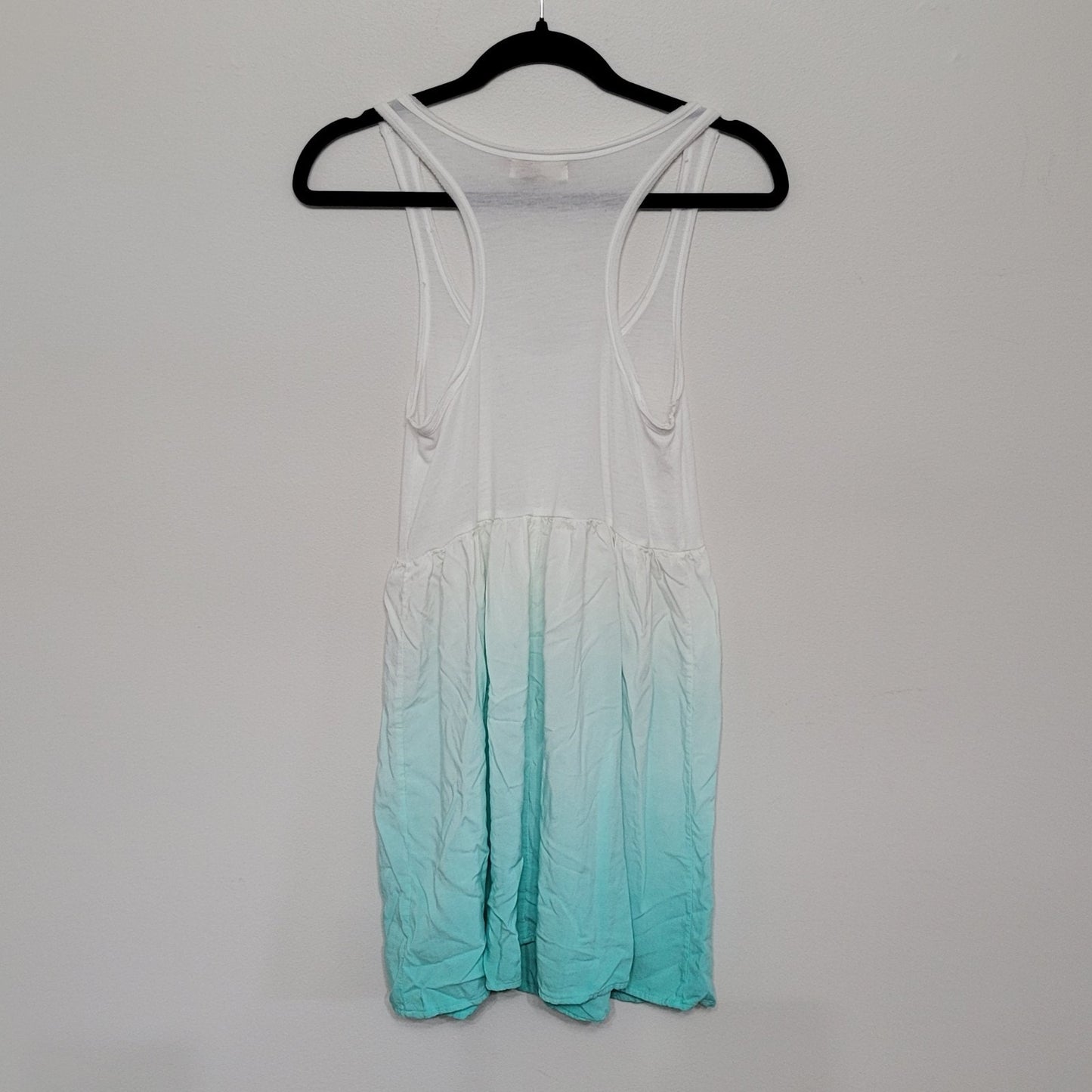 Altar’d State XS Dress Teal White Ombre High Neck Sleeveless Summer EUC