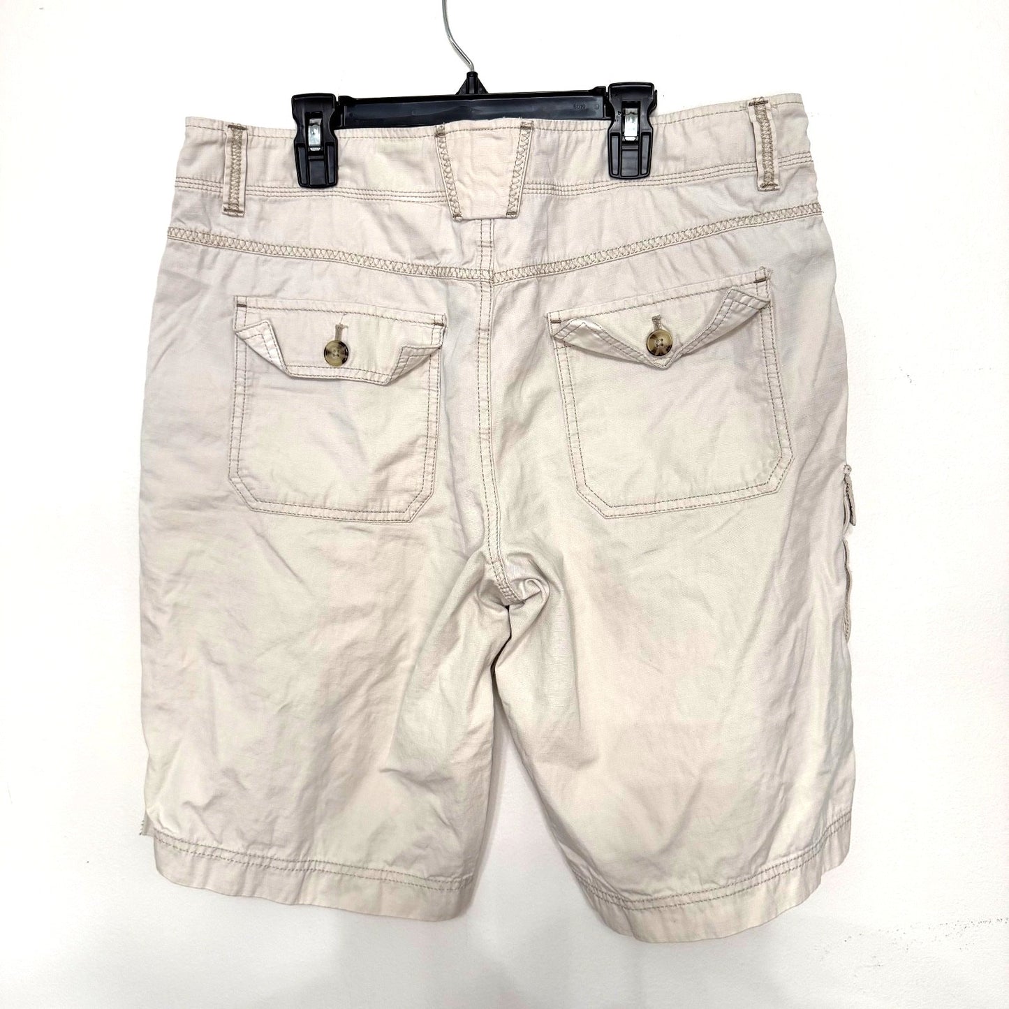 Eddie Bauer Womens 12 Cargo Shorts Tan Utility Hiking Outdoor Gorpcore
