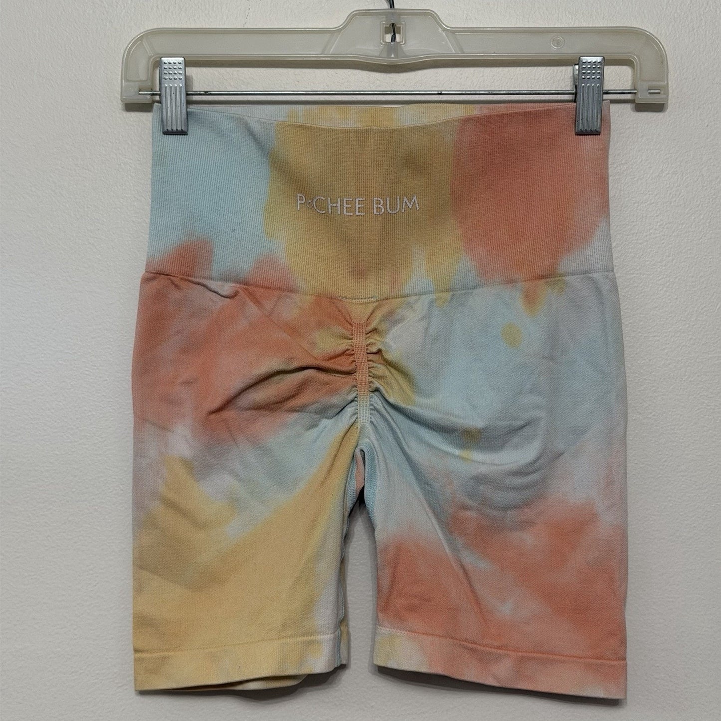 Pcheebum Women’s Butt Scrunch Shorts Medium Tie Dye Compression Athleisure