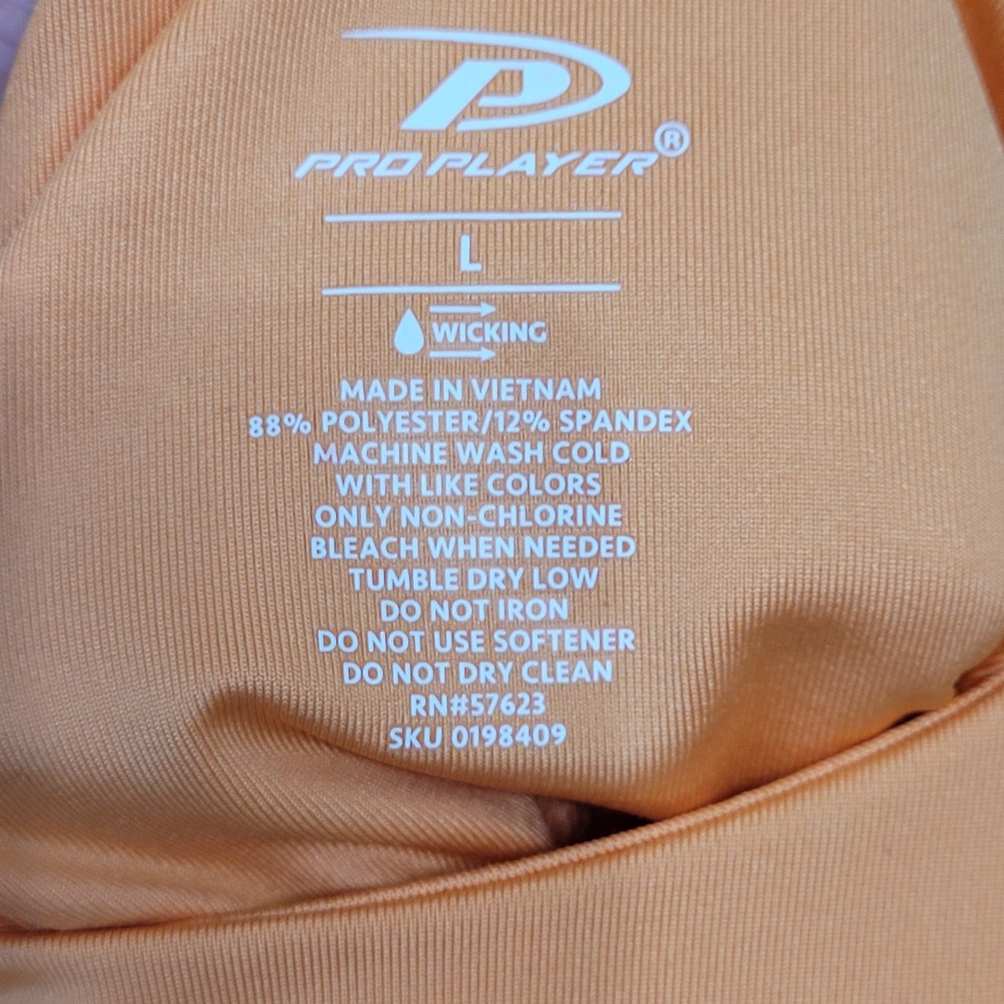 Pro Player Women’s Orange Capri Leggings M & Tank Top L Set Moisture Wicking