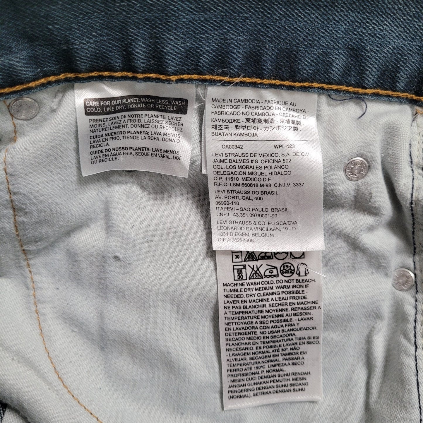 Levis 559 Red Tab Relaxed Fit Straight Cut 5 Pocket Denim Jeans Men Size 34x30