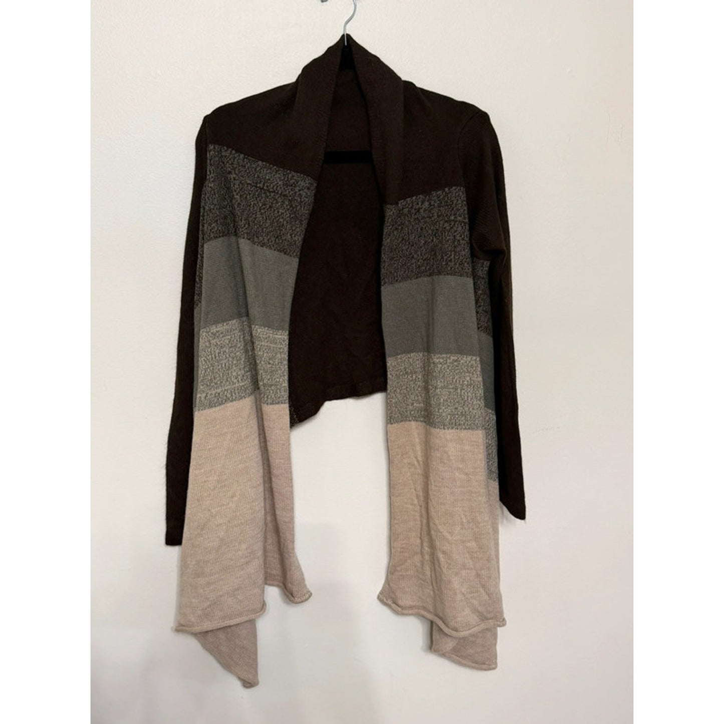 Allison Britney Small Striped Open Cardigan