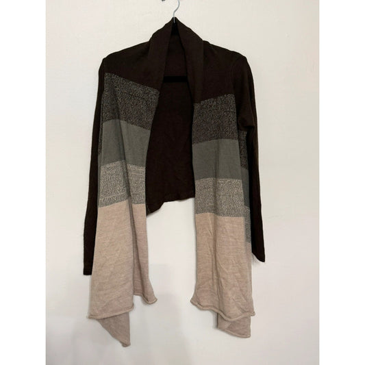 Allison Britney Small Striped Open Cardigan