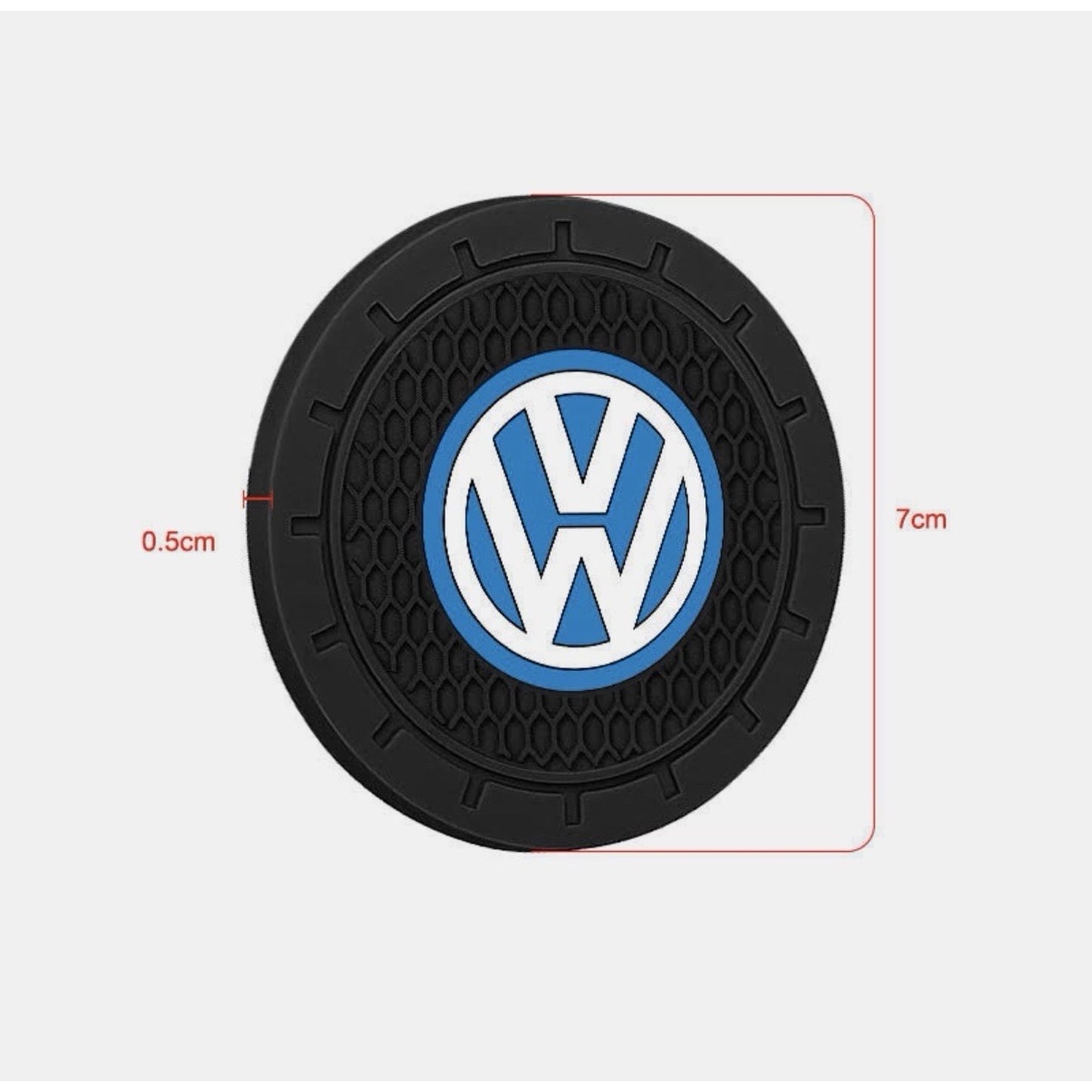 2PCS Volkswagen Car Cup Coaster No-Slip Silicone Water Cup Holder Waterproof Pad