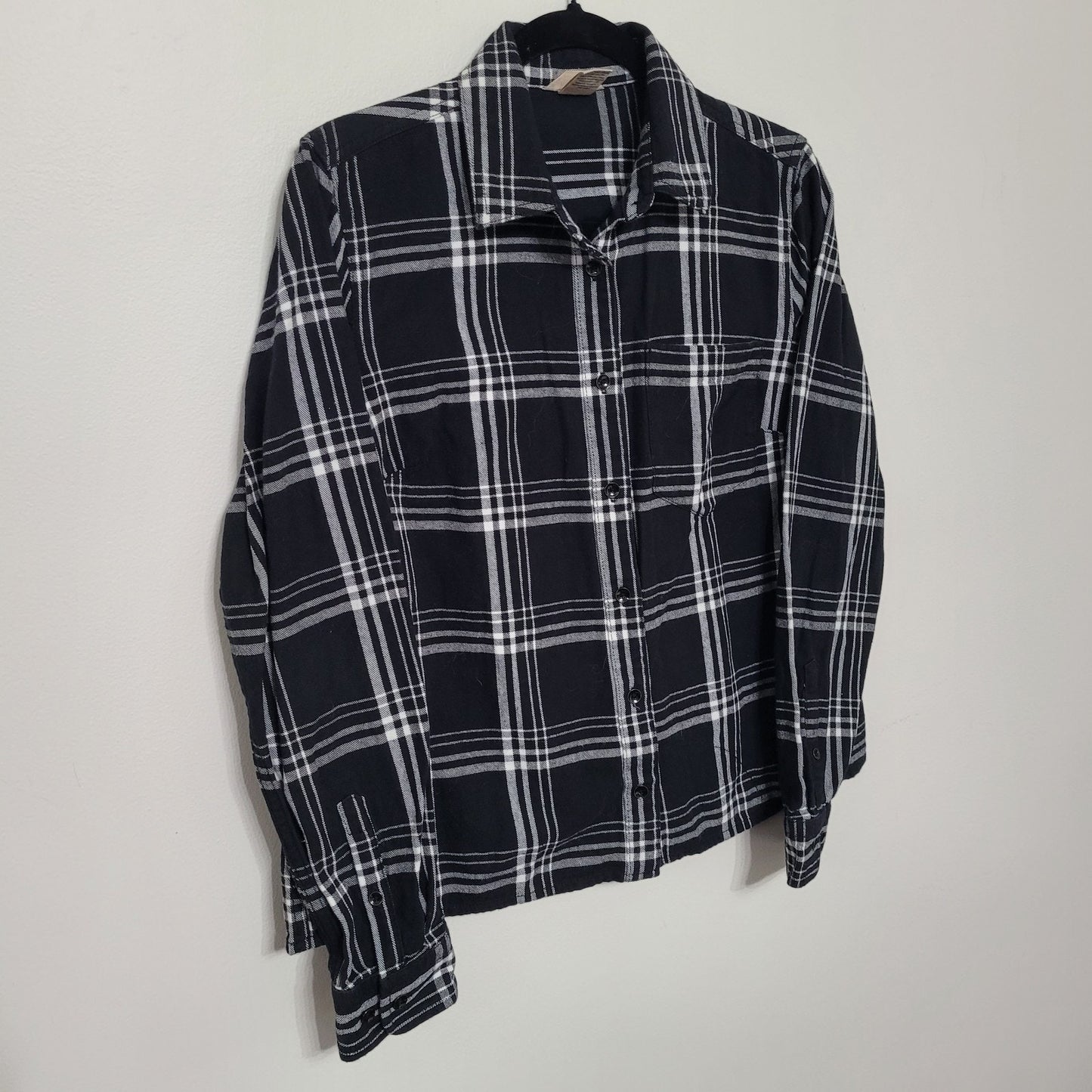 Duluth Trading Co. Women’s Small Plaid Flannel Shirt Hidden Reach Gusset EUC