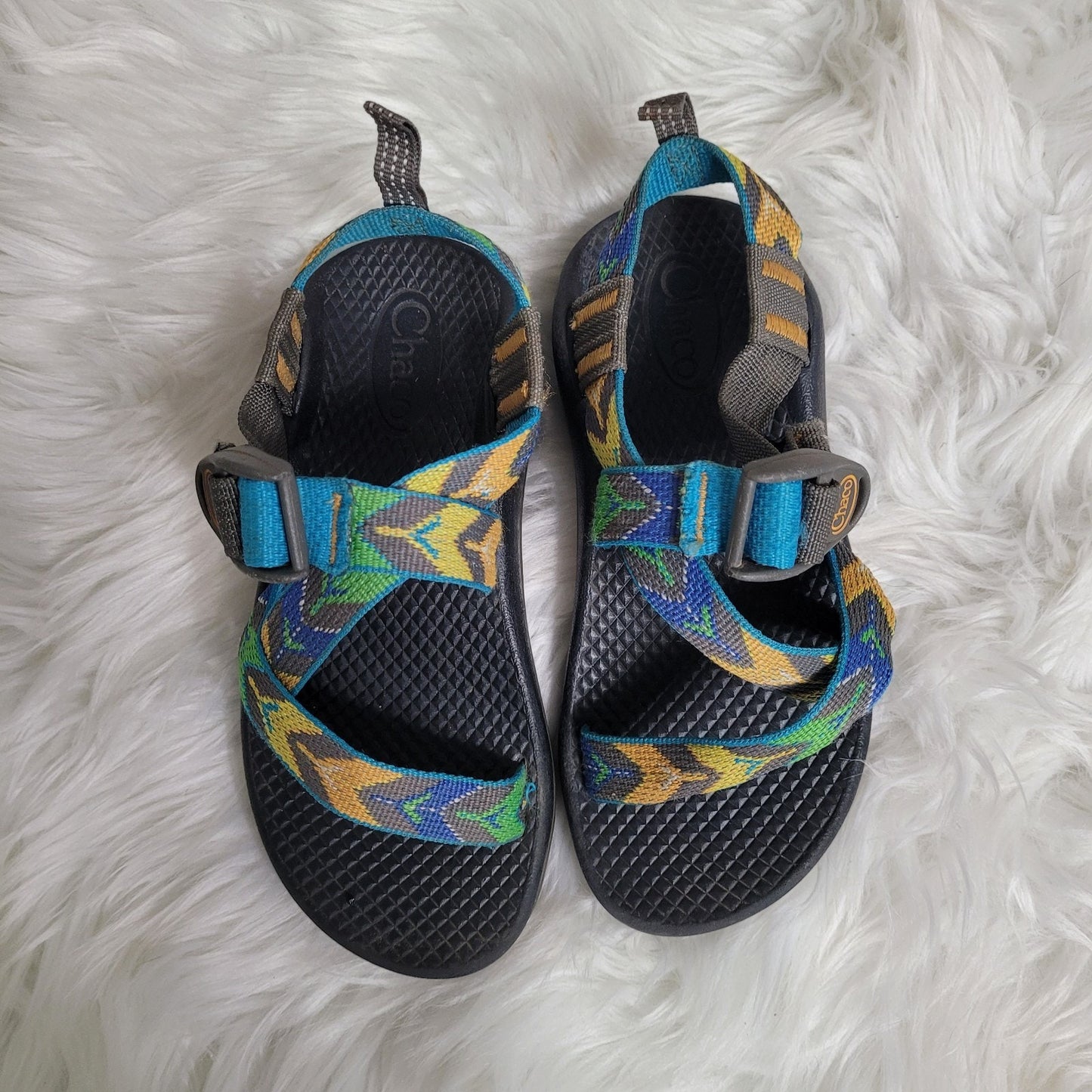 Chaco Z1 EcoTread Girls 12 Sandals Multicolor Waterproof Sport Outdoor EUC