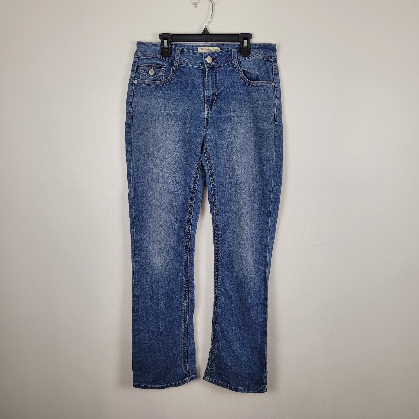 Faded Glory Womens 10 Y2K Bootcut Jeans Low Rise Medium Wash Denim Retro Vintage