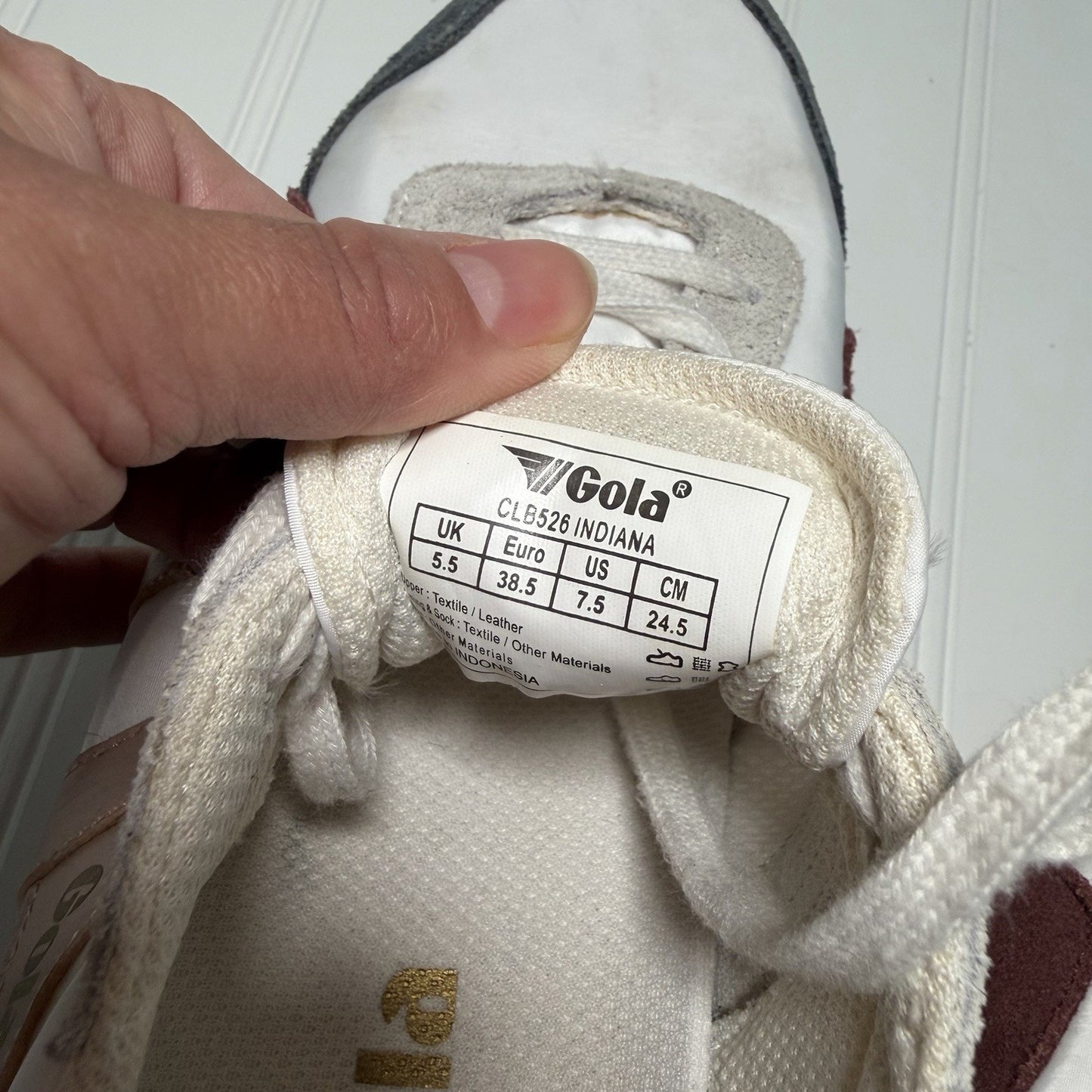 Gola Indiana CLB526 Womens Size 7.5 White Pink Blue Lace Up Sneakers