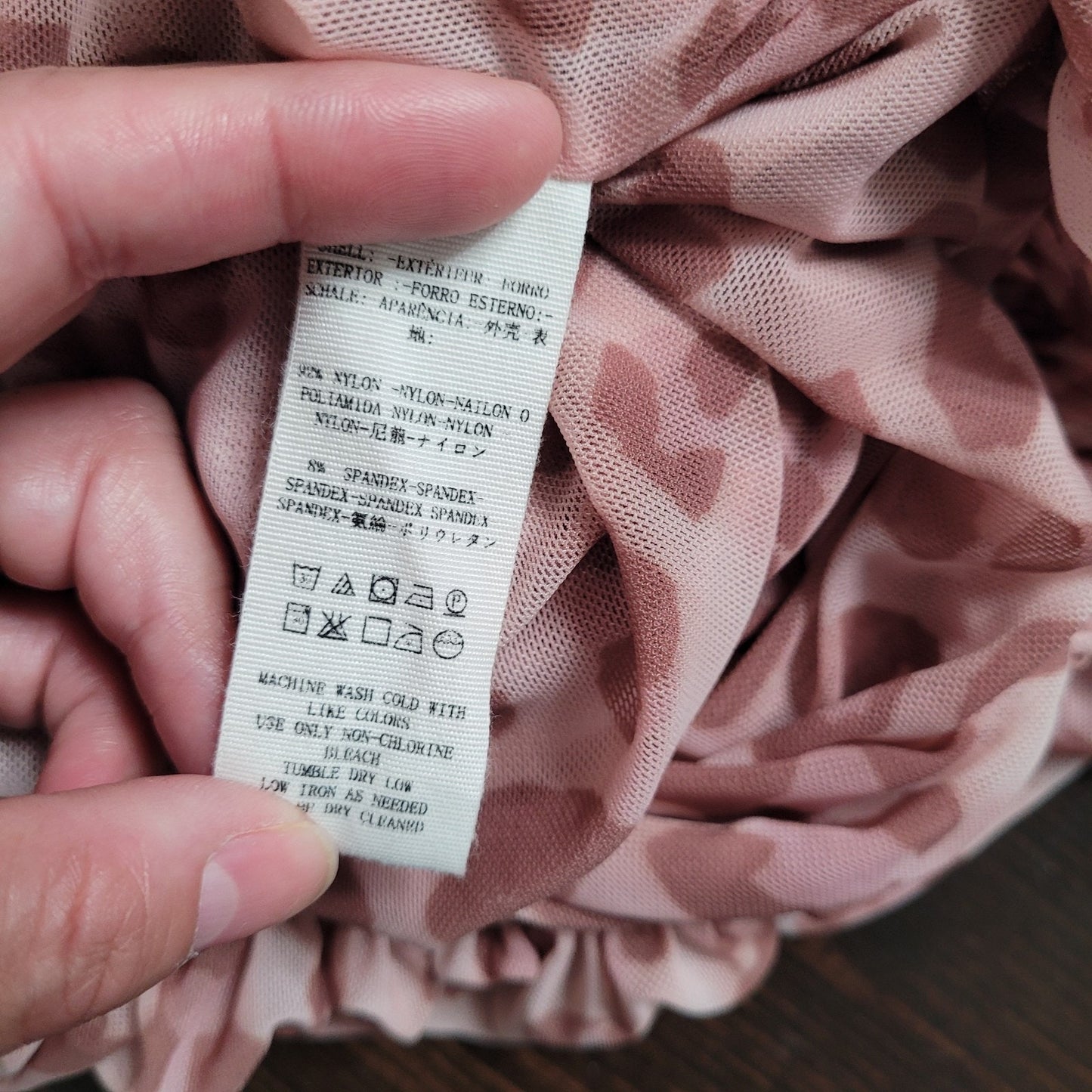 Free People Leopard Print Blouse Small Blush Pink Puff Sleeve Boho Top