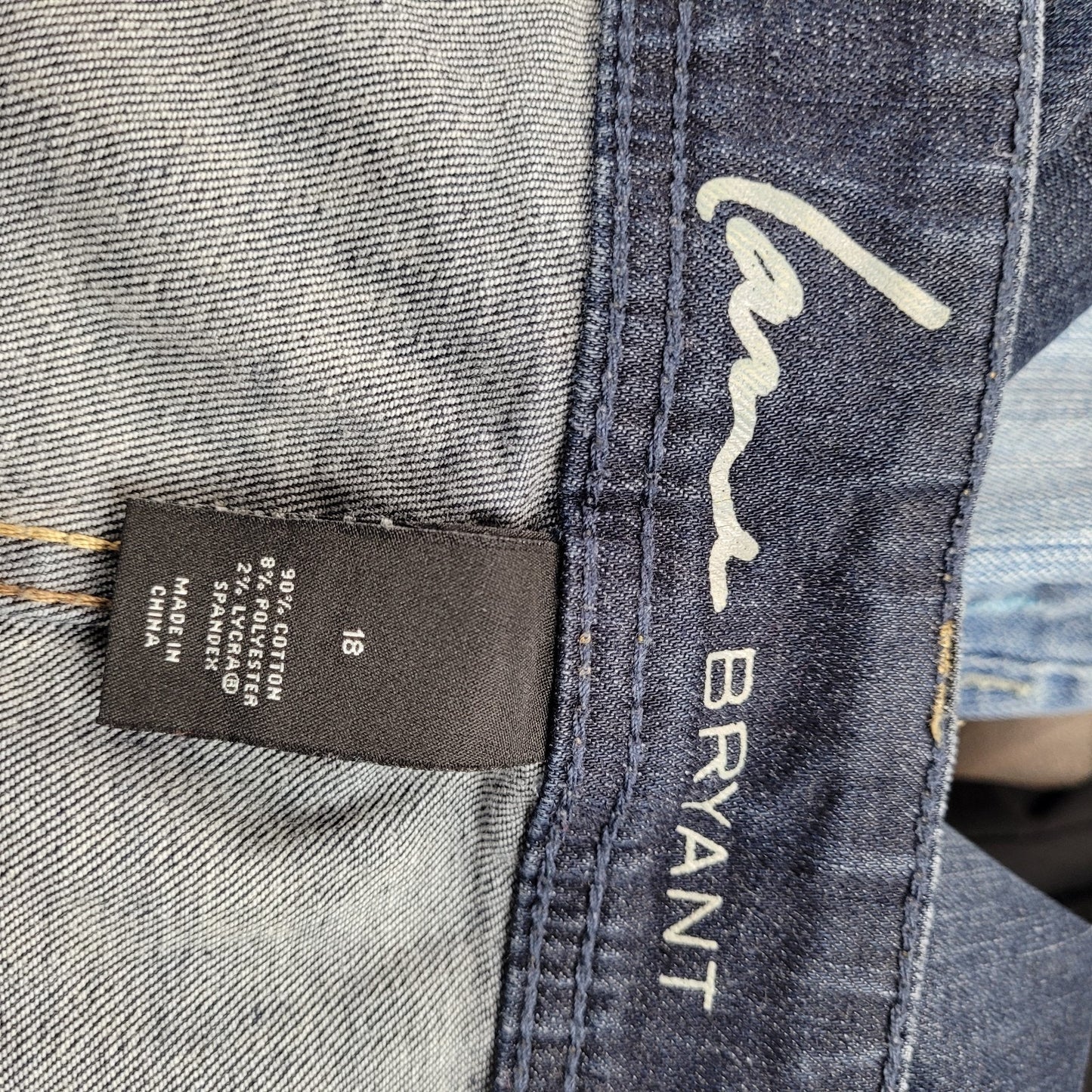 Lane Bryant Womens 18 Capri Jeans Blue Denim Genius Fit Stretch Cropped Pants