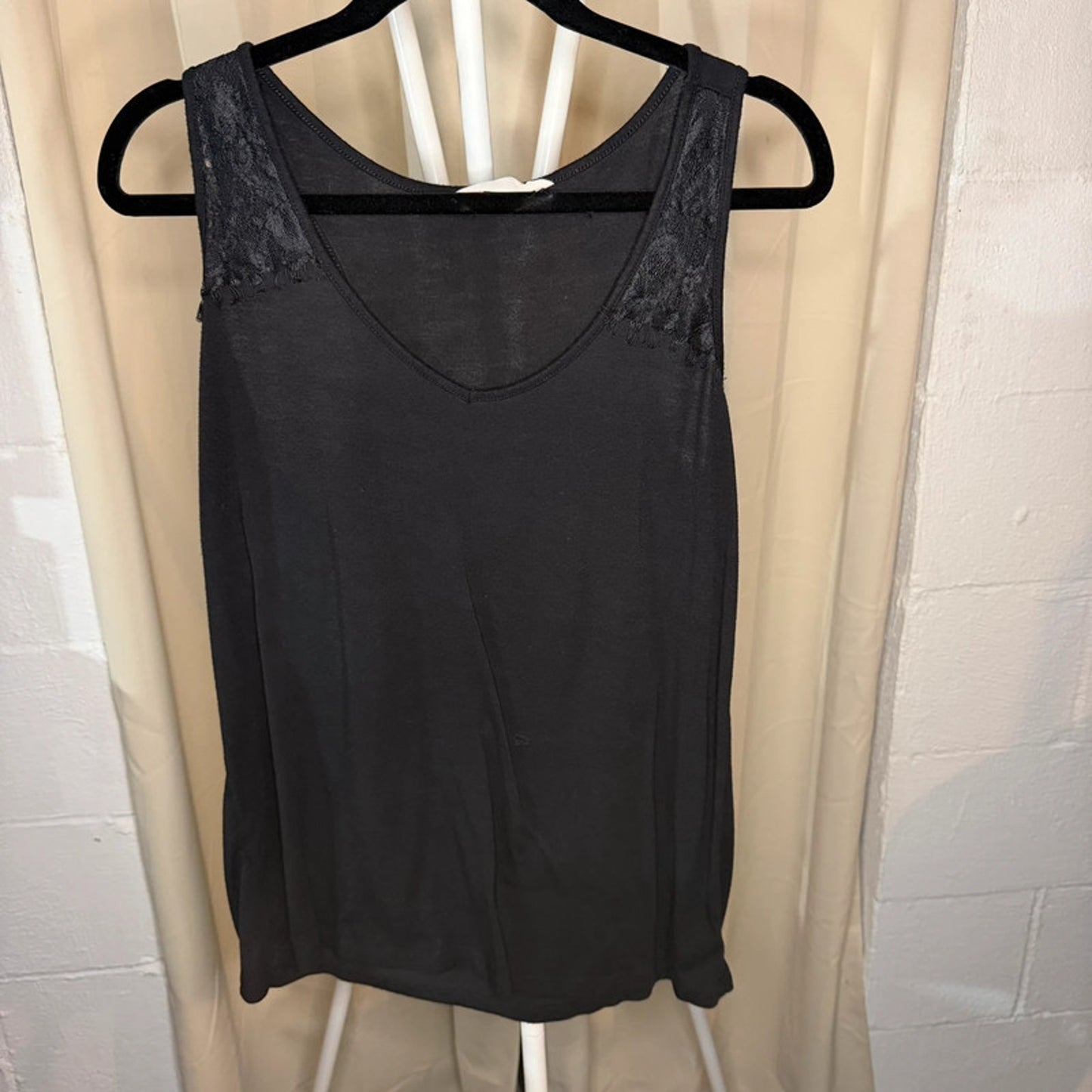 Black Lace Old Navy Cotton XL Tank Top