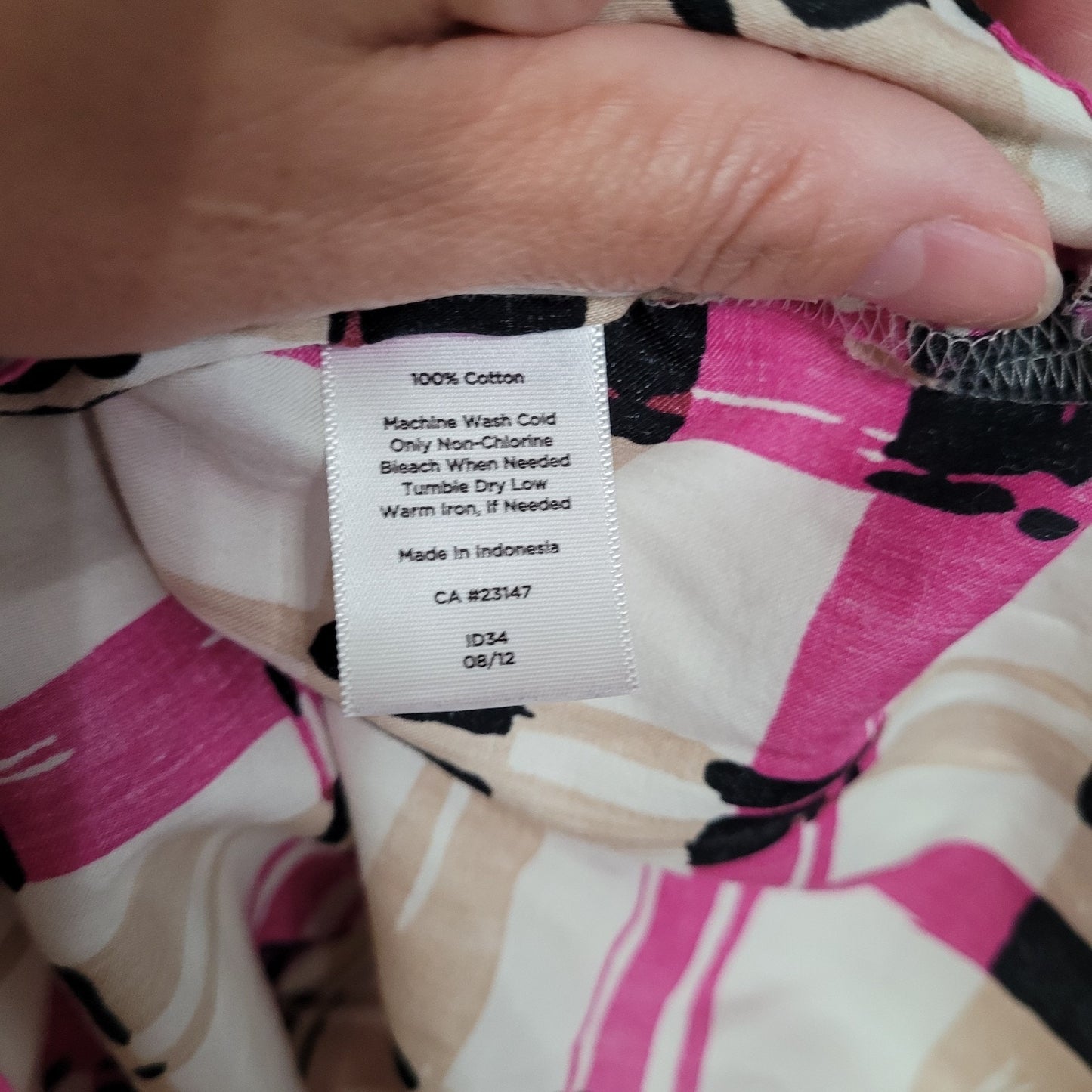 Talbots Sleeveless Tank Top 10P Purple Tan Black White Plaid Blouse